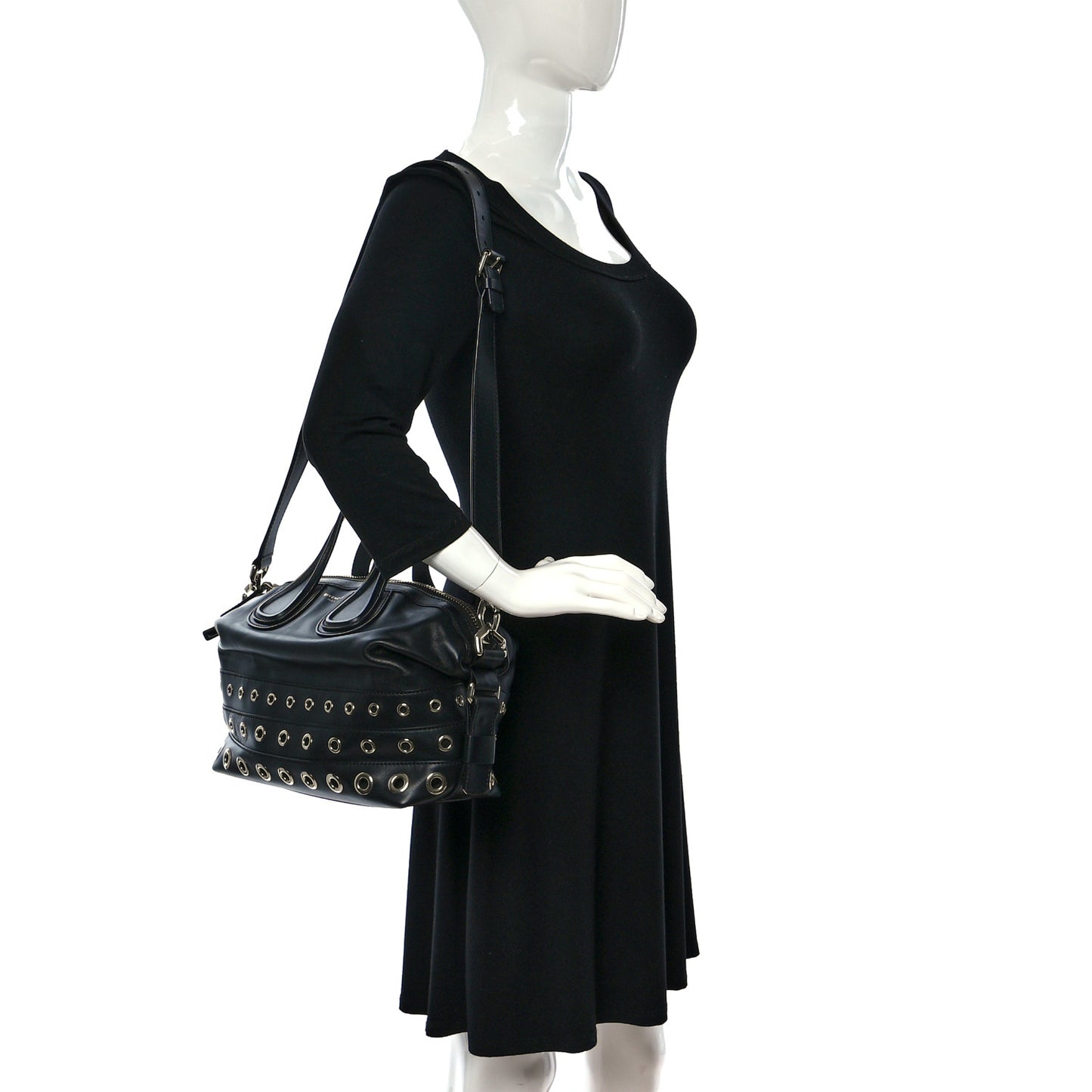 Calfskin Grommet Small Nightingale Black