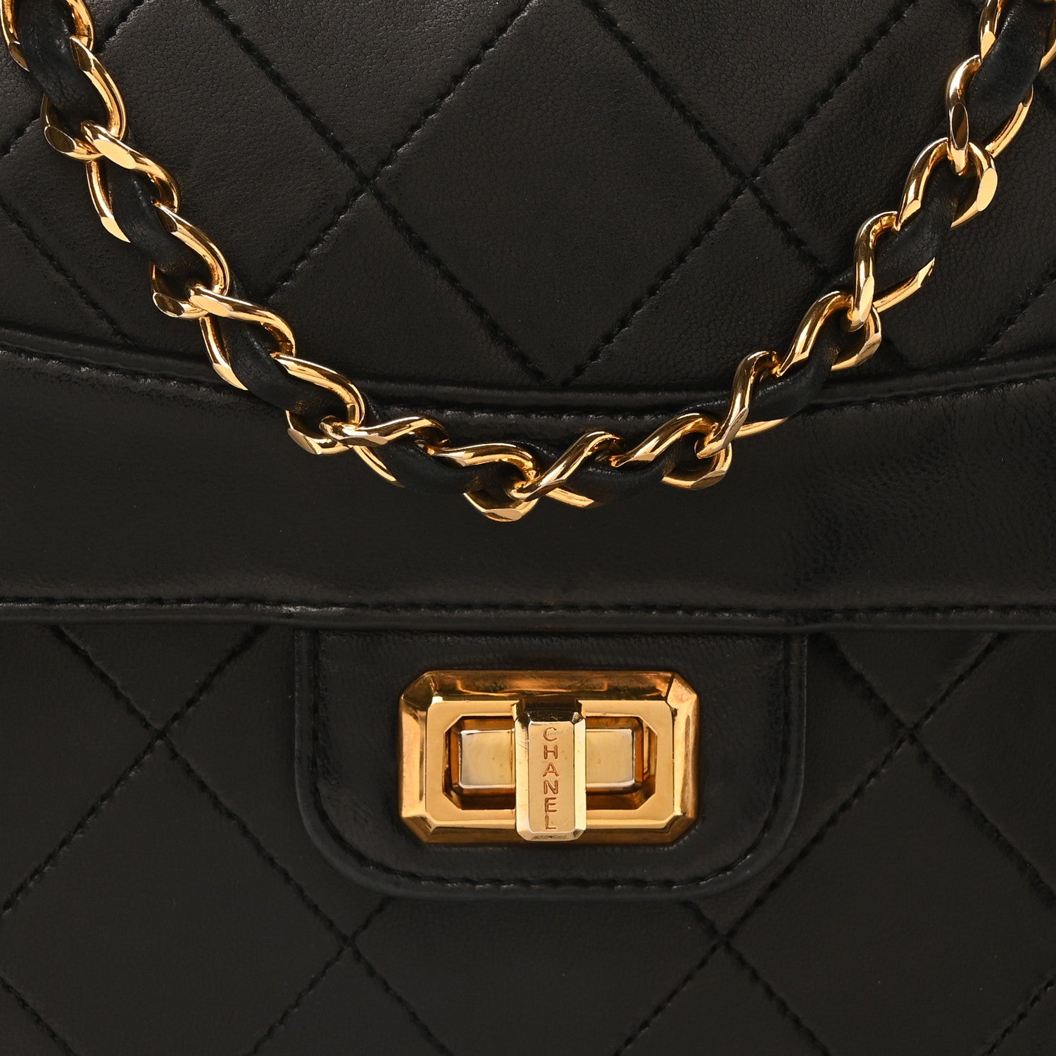 Chanel Lambskin Quilted Medium Mademoiselle Single Flap Black 8 of 10