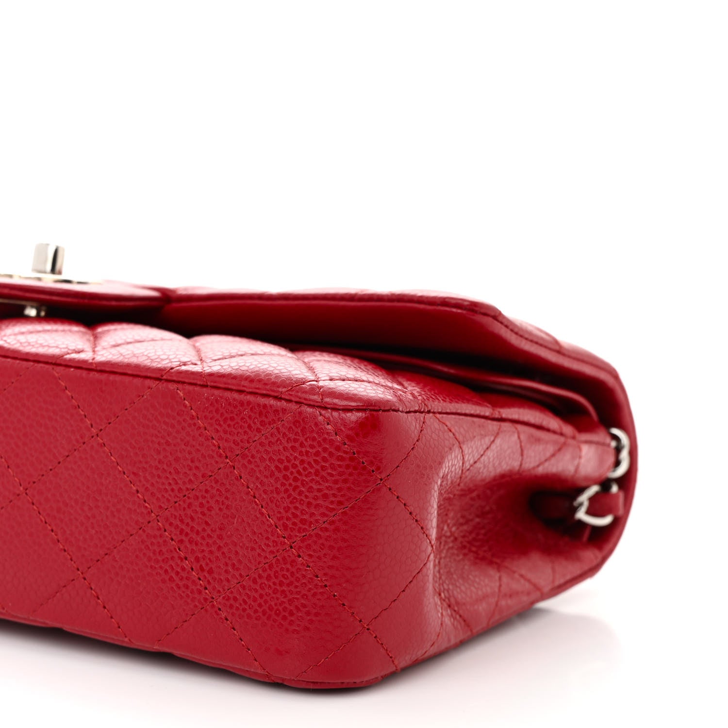 Chanel Caviar Quilted Medium Double Flap Red 10 of 11