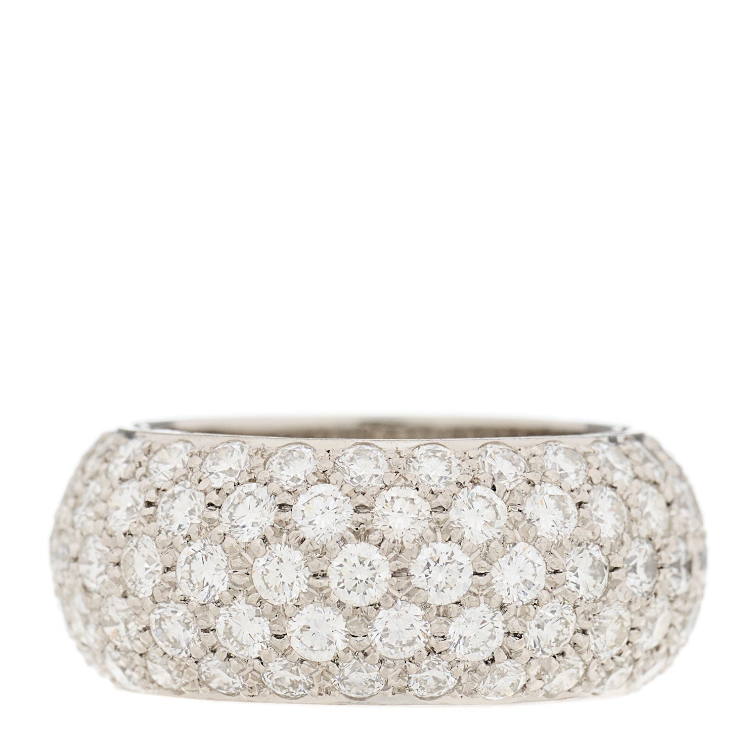 Tiffany Platinum Diamond Wide Soleste Band Ring 45 3.5 3 of 4