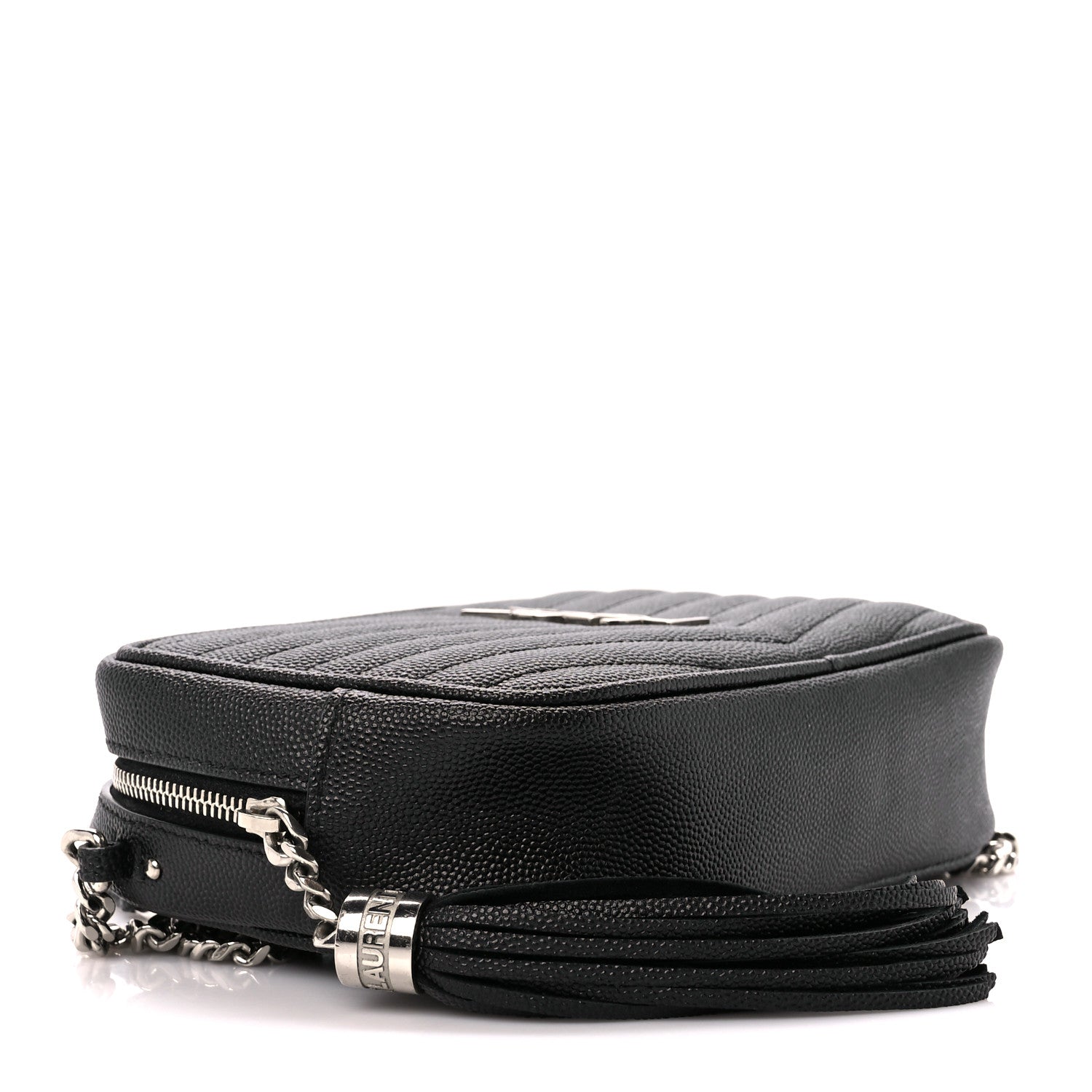 Saint Laurent Grain De Poudre Matelasse Monogram Mini Lou Camera Bag Black 4 of 11