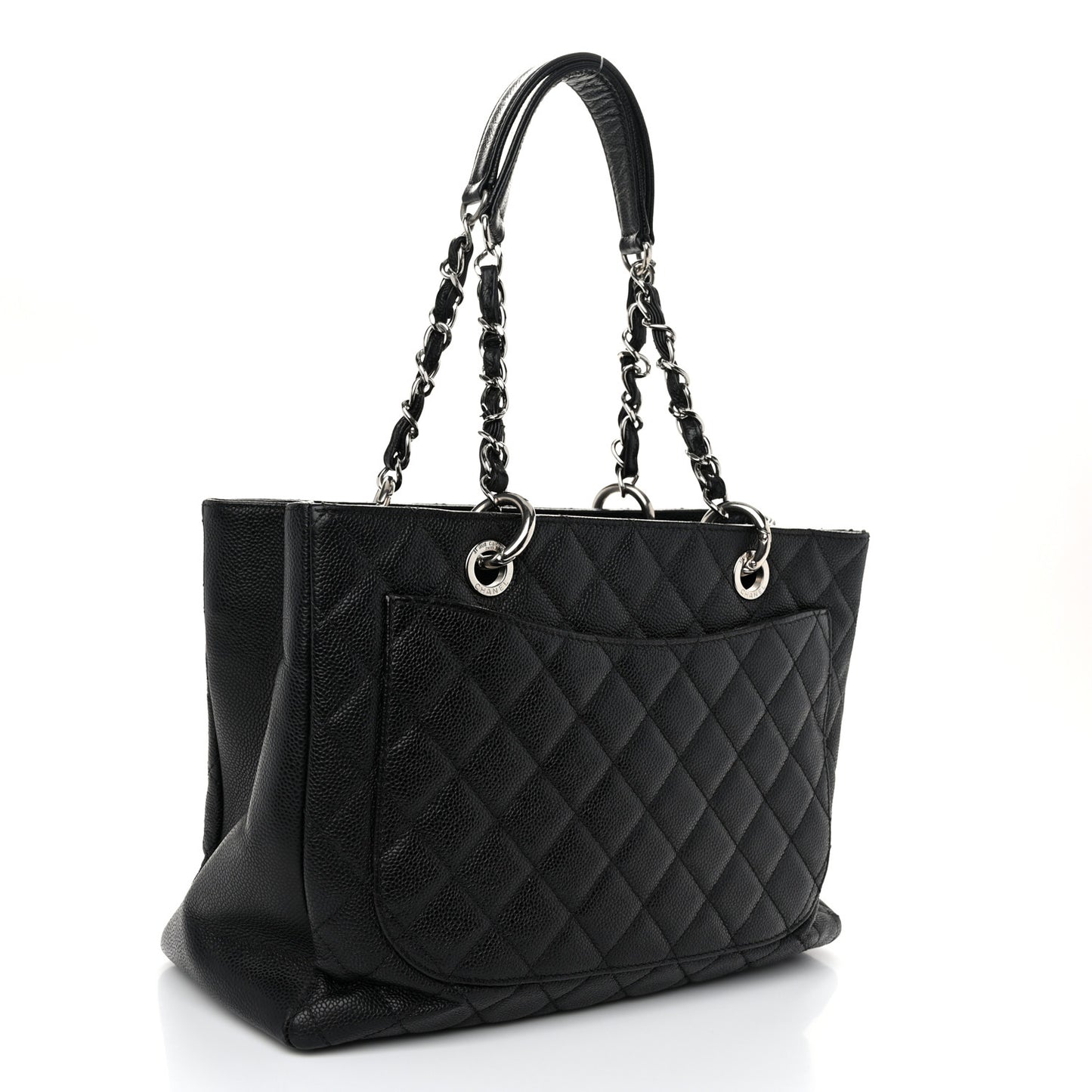 Caviar Quilted Grand Shopping Tote GST Black