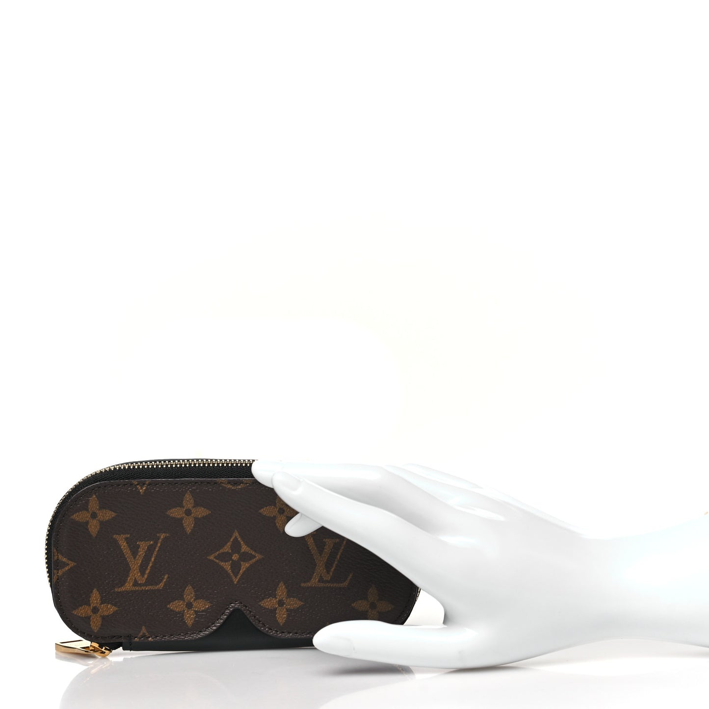 Monogram Emilie Zippered Sunglasses Case Black