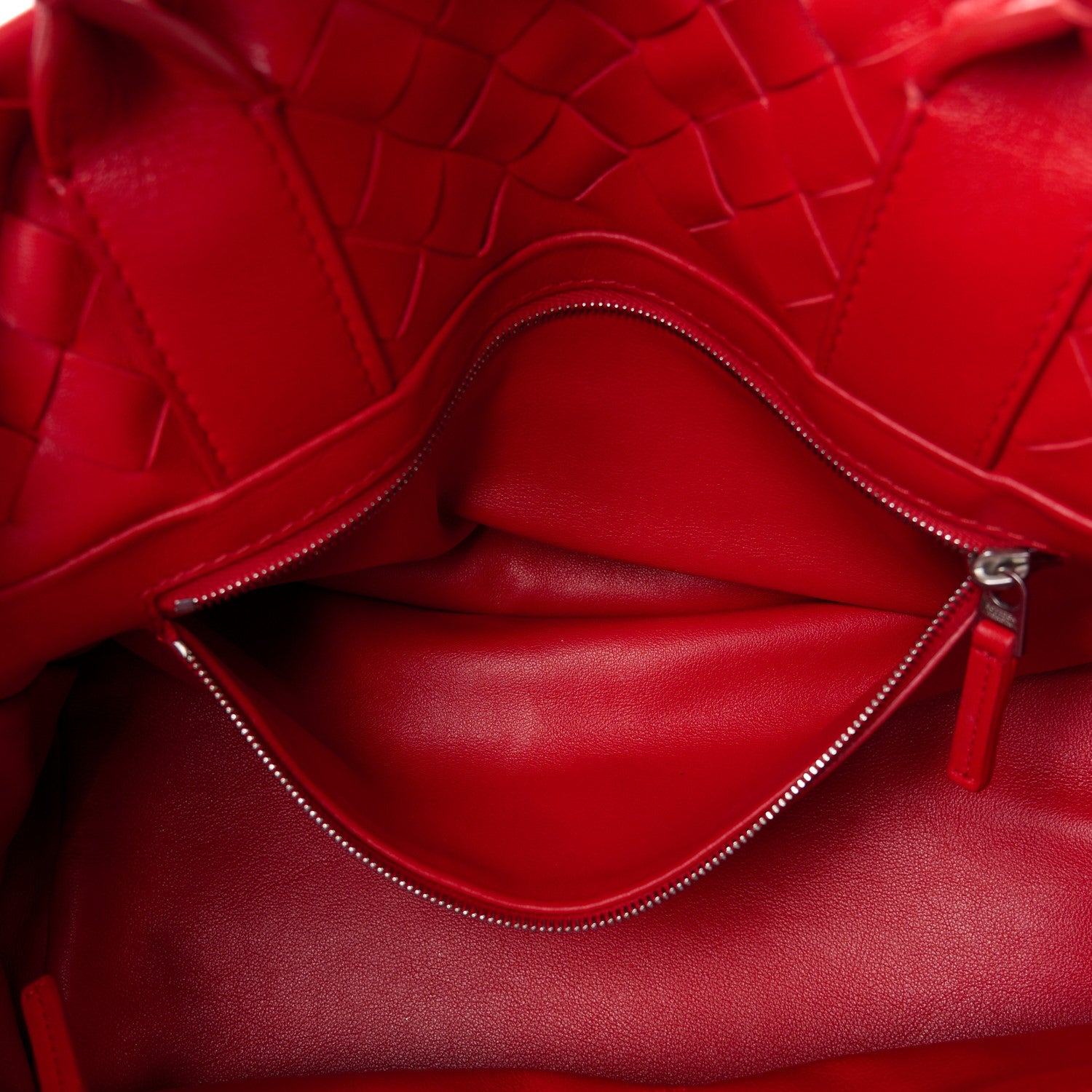 Bottega Veneta Nappa Intrecciato Tote Bag Red 11 of 13