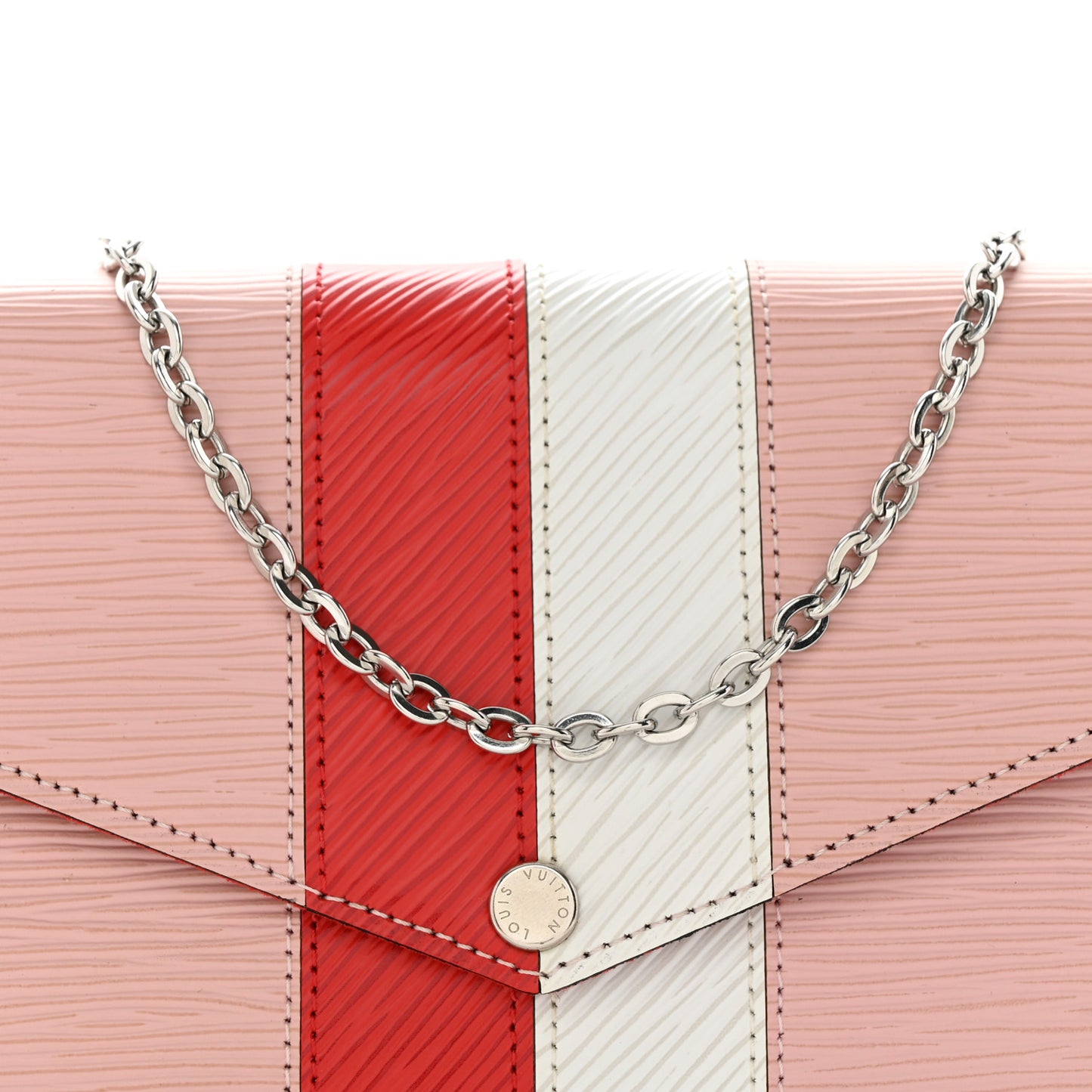 Epi Pochette Felicie Rose Ballerine Stripe