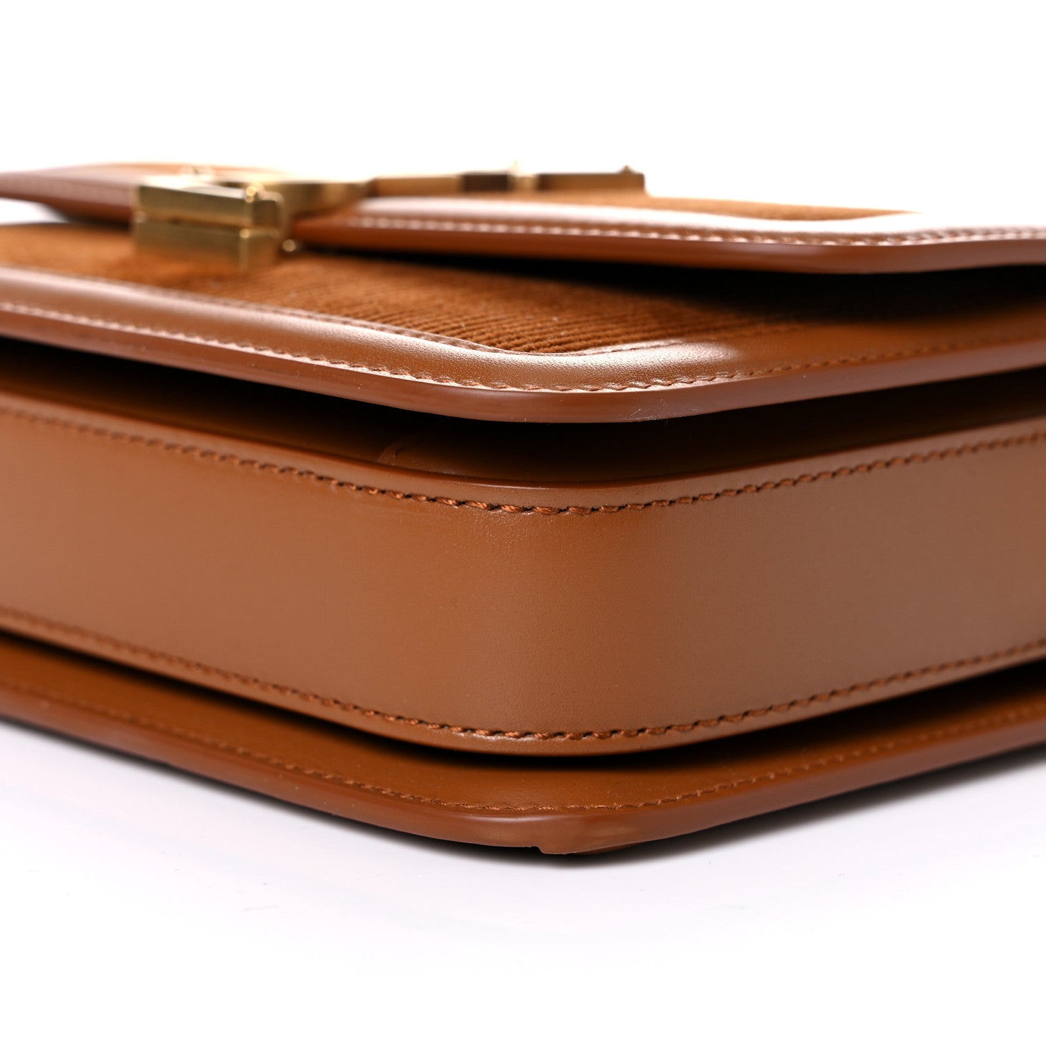 Saint Laurent Courduroy Small Solferino Satchel Brown 11 of 12