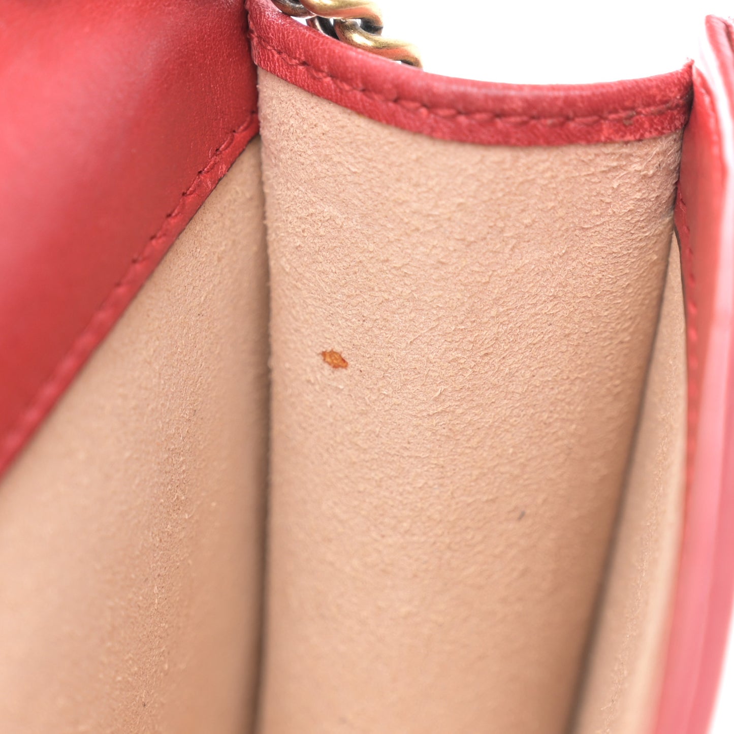 Calfskin Matelasse GG Marmont Mini Bag Hibiscus Red