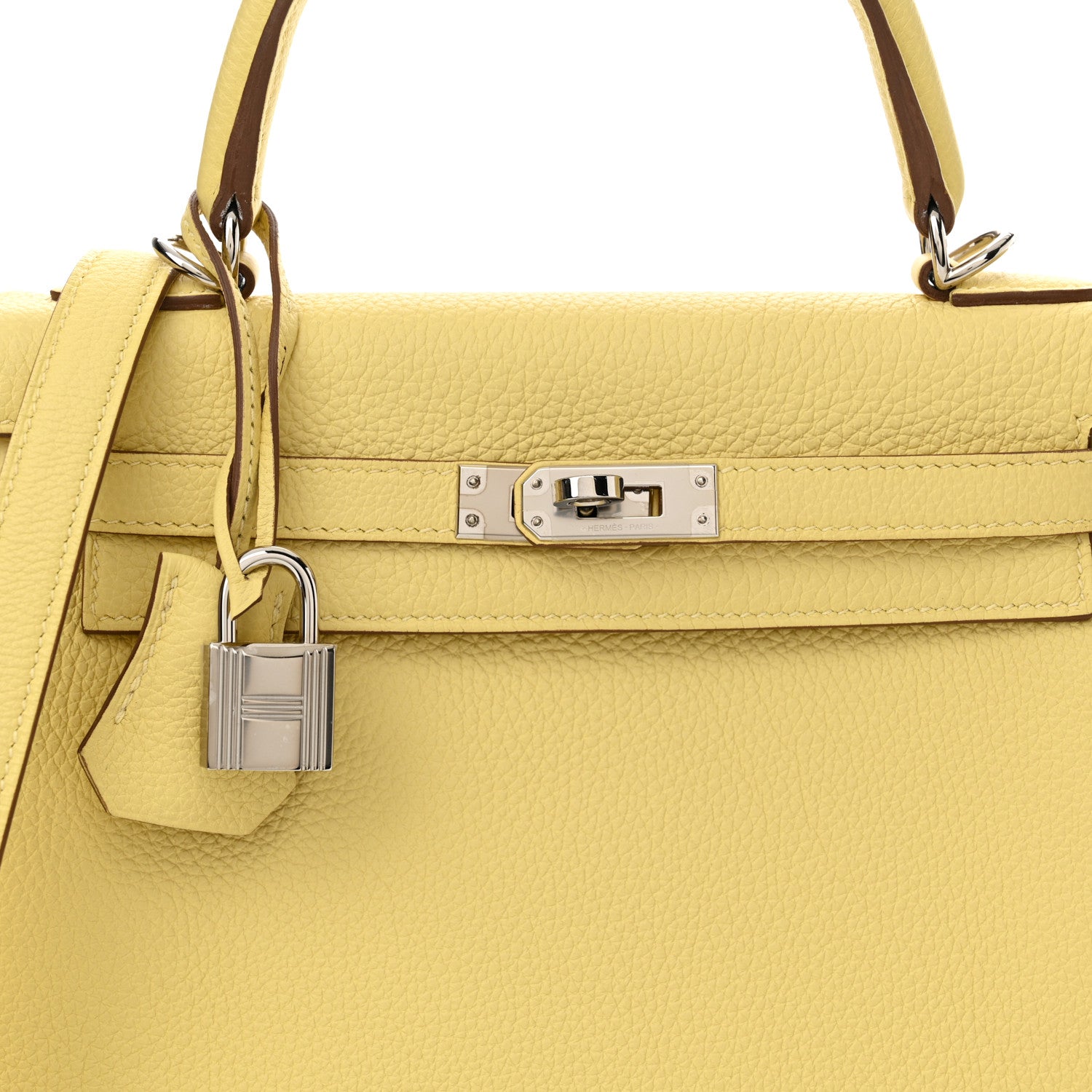 Hermes Togo Kelly Retourne 25 Jaune Poussin 8 of 11