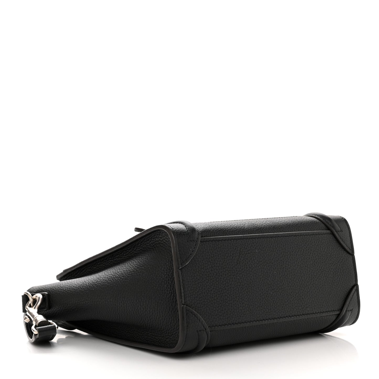 Drummed Calfskin Nano Luggage Black