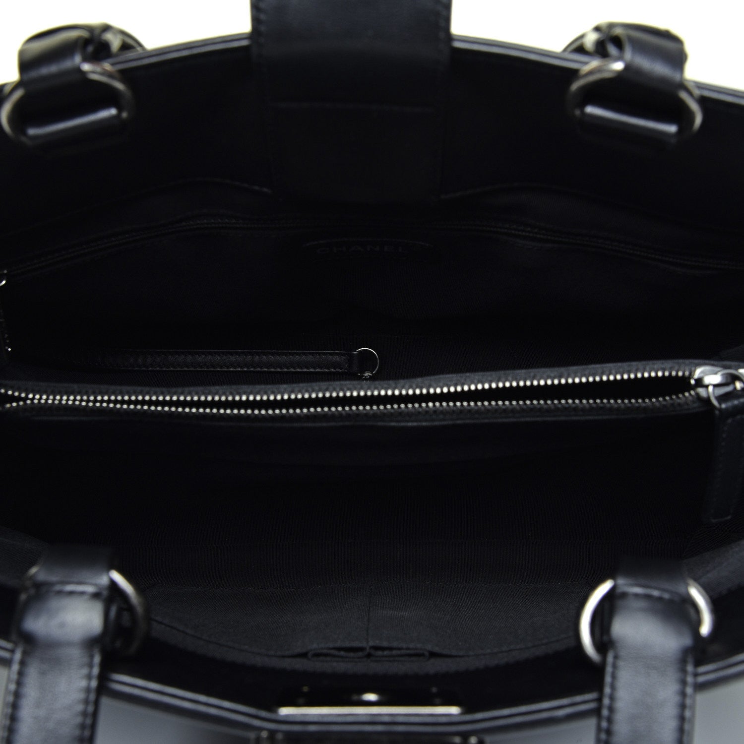 Chanel Calfskin Quilted Boy Shopping Tote Black 5 of 10