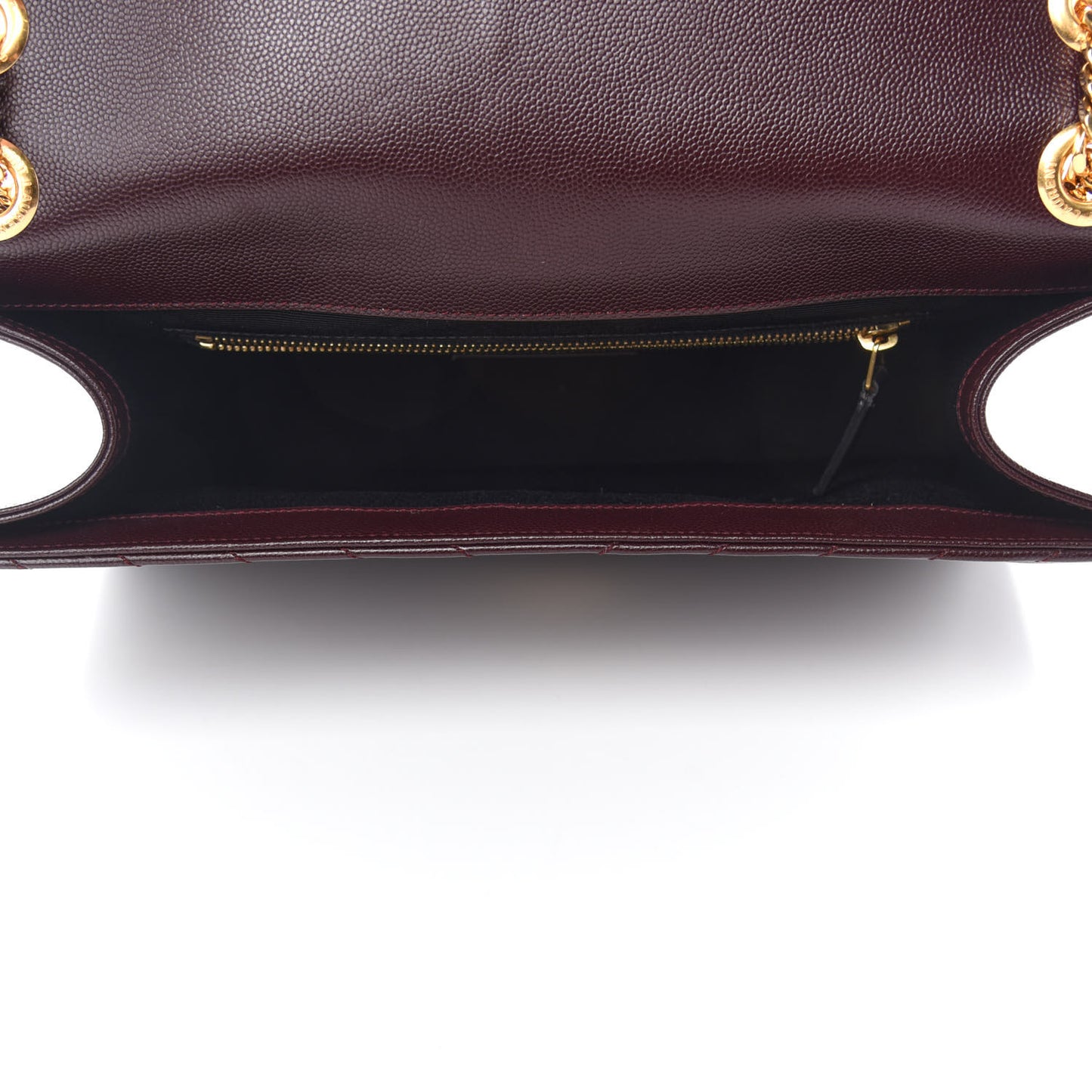 Grain De Poudre Matelasse Chevron Large Monogram Satchel Rouge Legion