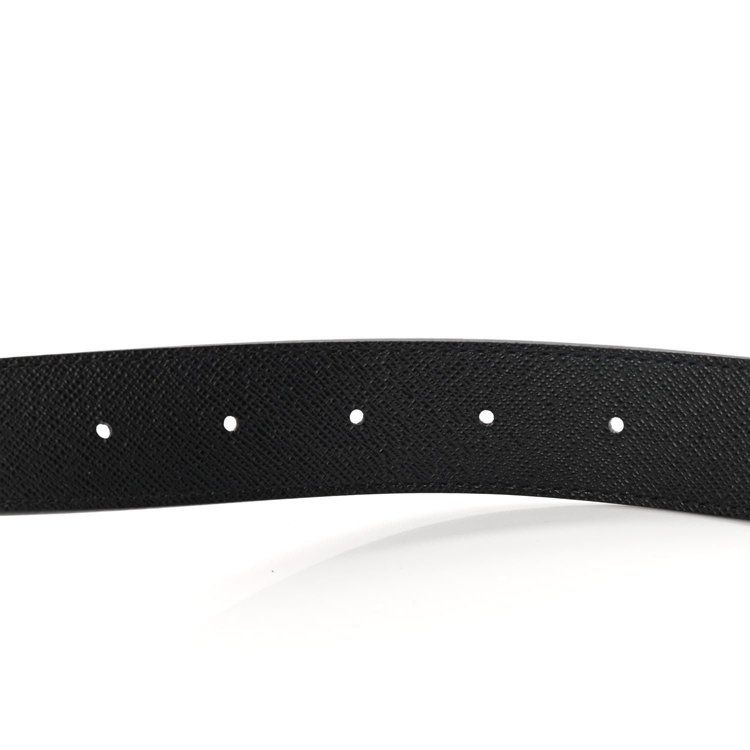 Louis Vuitton Calfskin Monogram 30mm LV Initiales Reversible Belt 85 34 Black 4 of 5