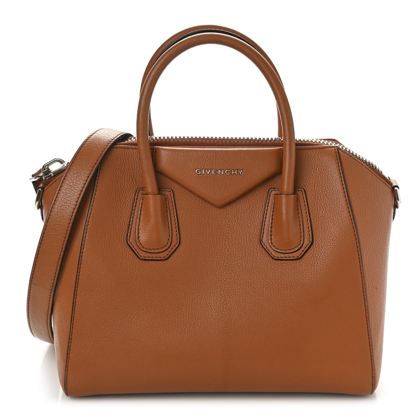 Sugar Goatskin Small Antigona Cognac