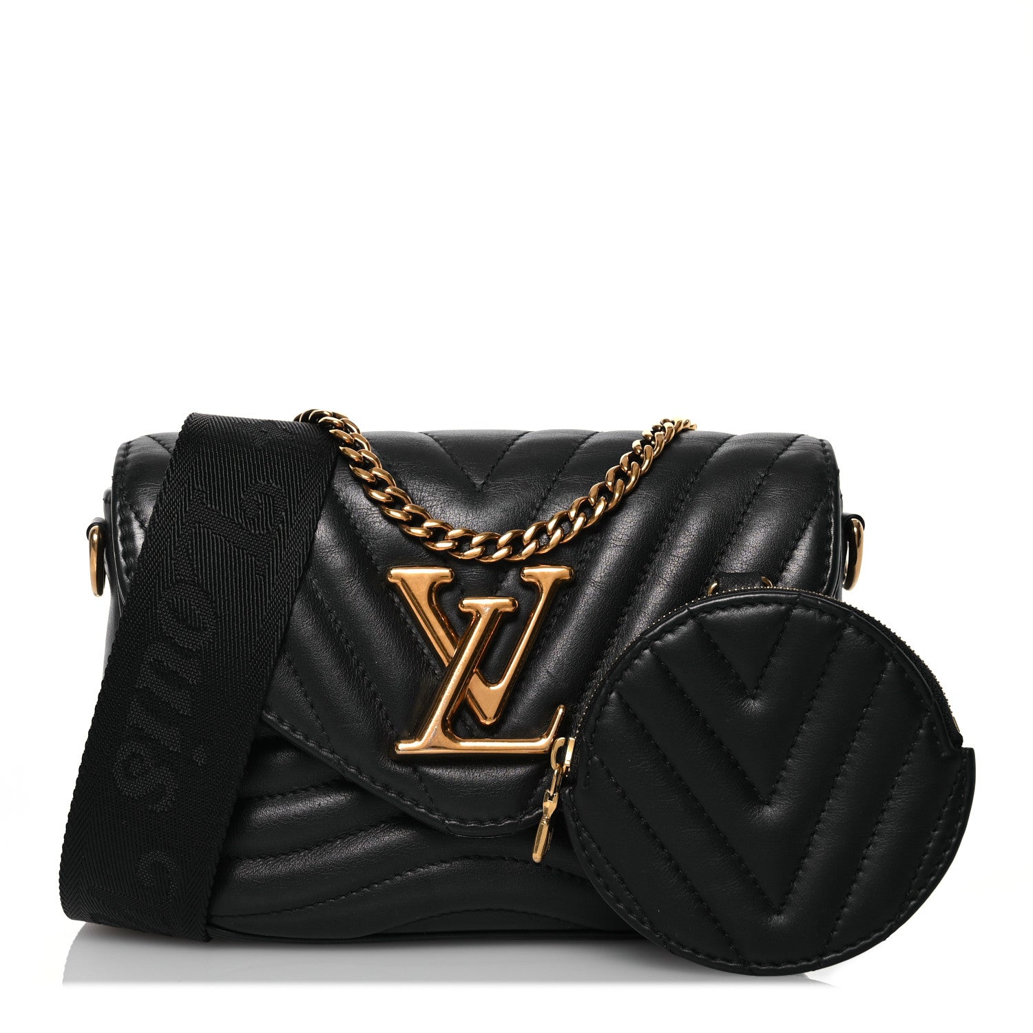 Louis Vuitton Calfskin New Wave Multi Pochette Black 4 of 12