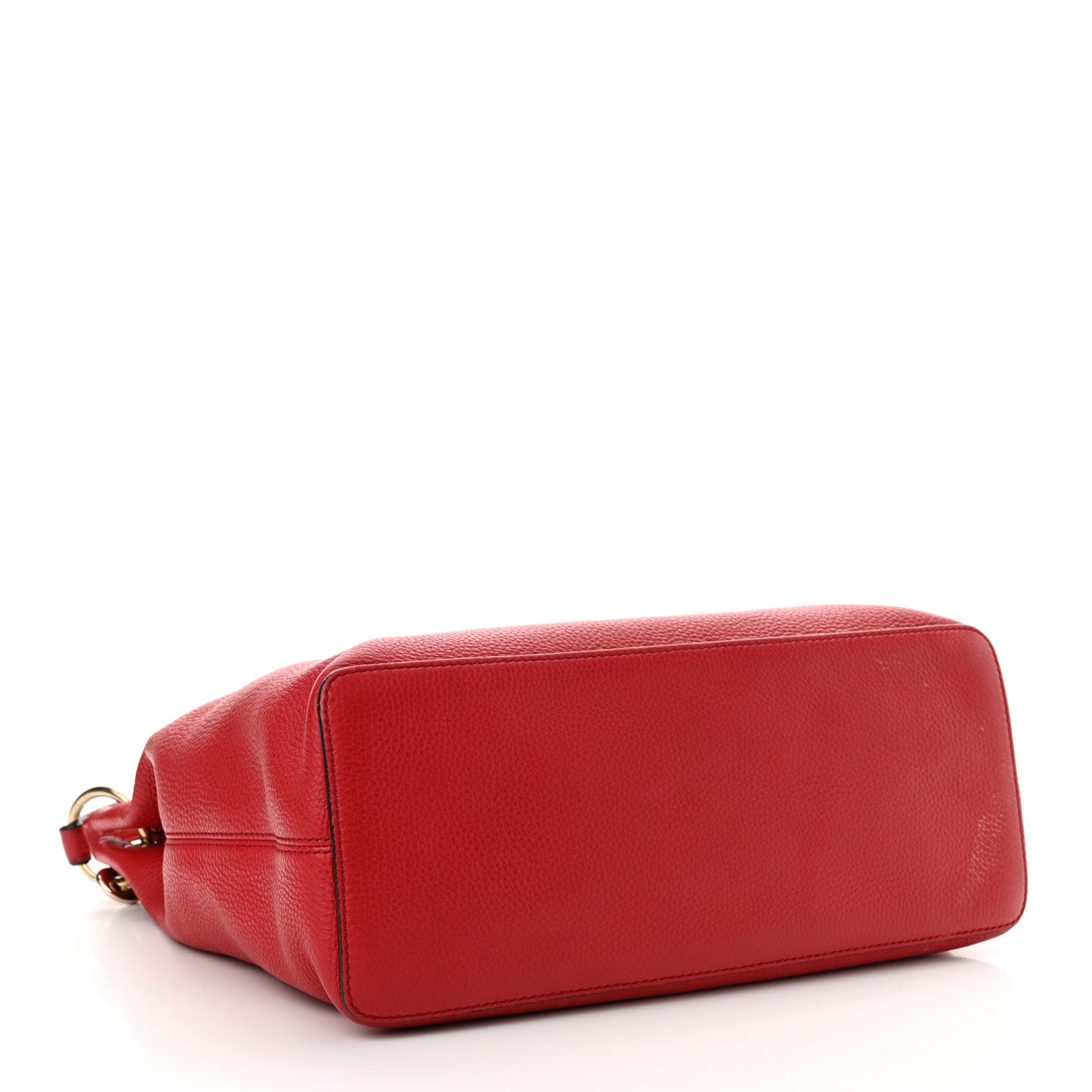Pebbled Calfskin Large Soho Hobo Tabasco Red