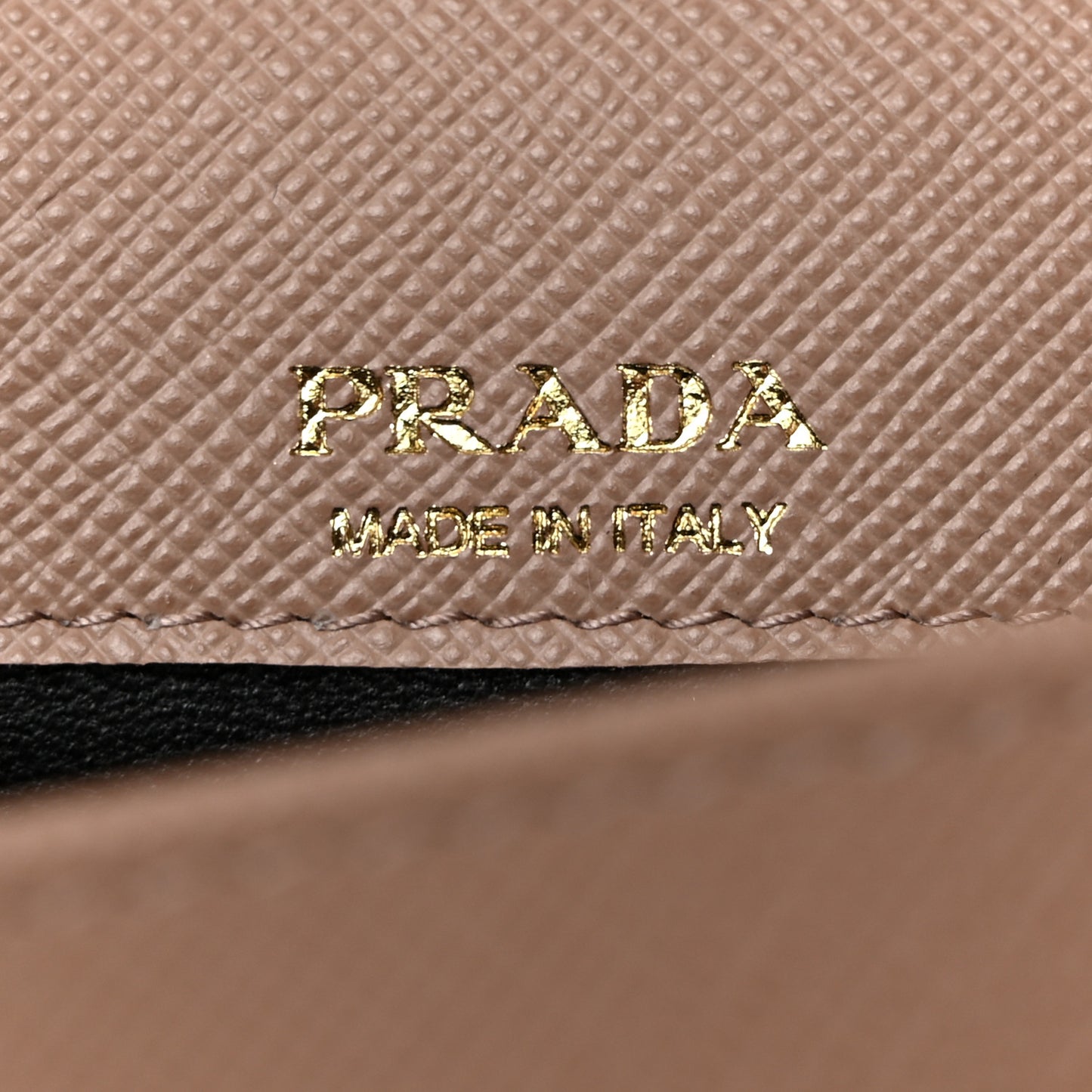 Saffiano Lux Metal Logo Mini Chain Flap Crossbody Bag Cipria
