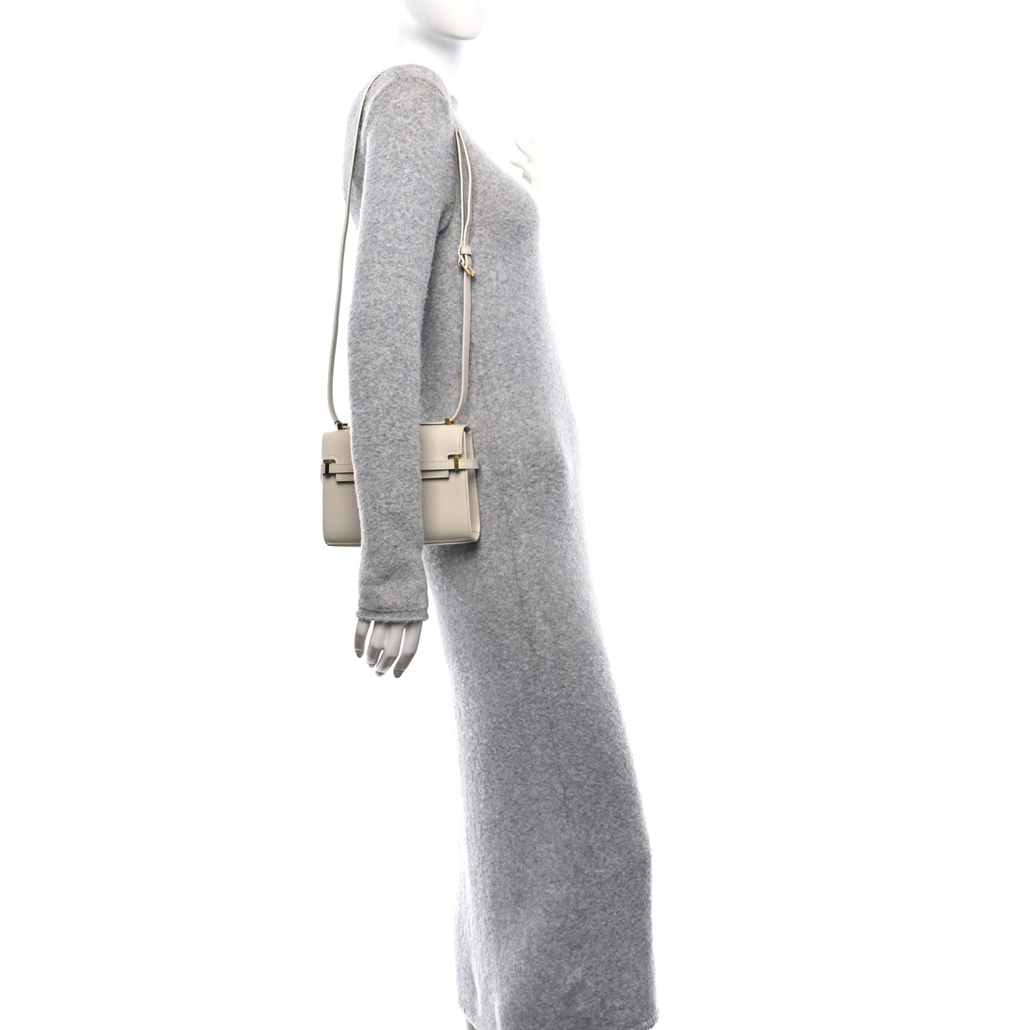 Smooth Calfskin Mini Manhattan Shoulder Bag Crema Soft