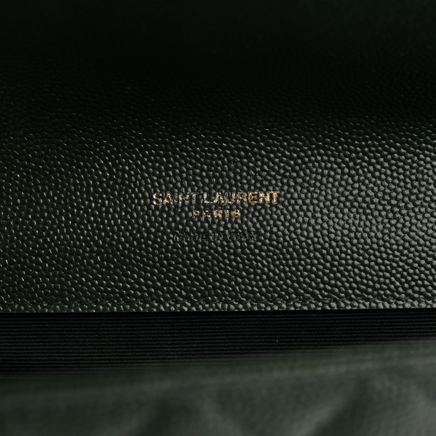 Grain De Poudre Textured Mixed Matelasse Triquilt Monogram Clutch Vert Fonce