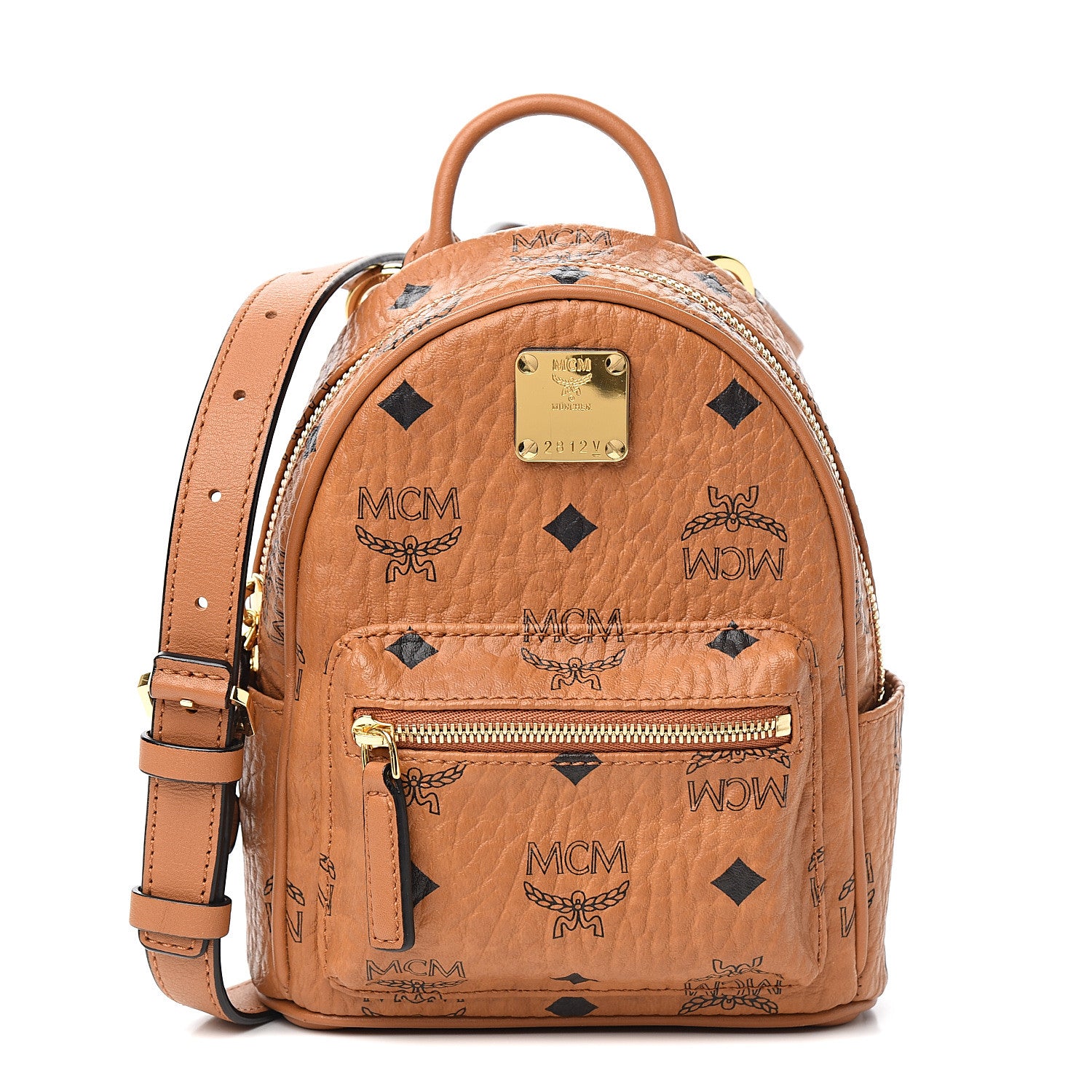 cognac mini backpack MCM Visetos X-Mini Backpack Cognac 553789 – FASHIONPHILE