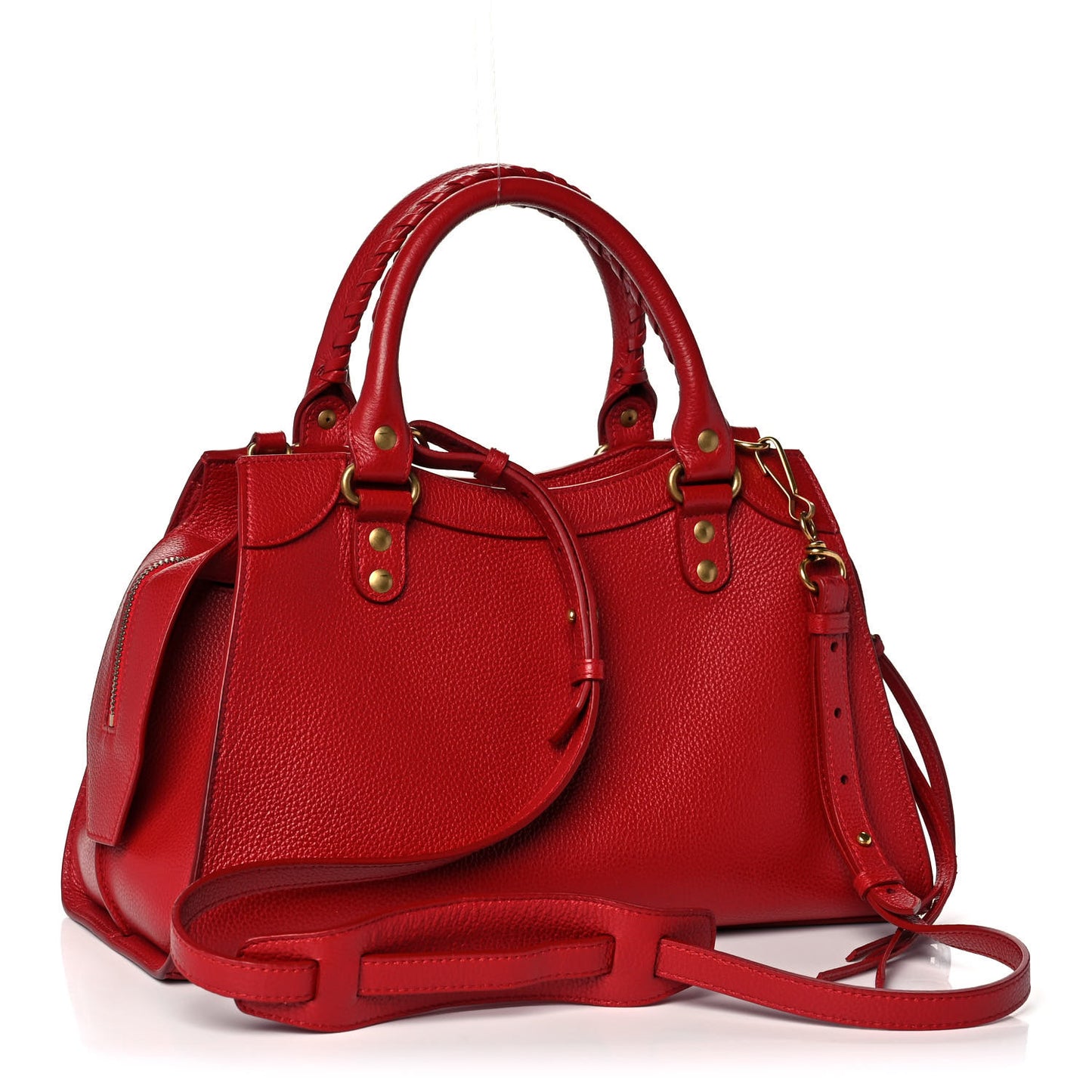 Grained Calfskin Neo Classic Gold Hardware S City Medium Red