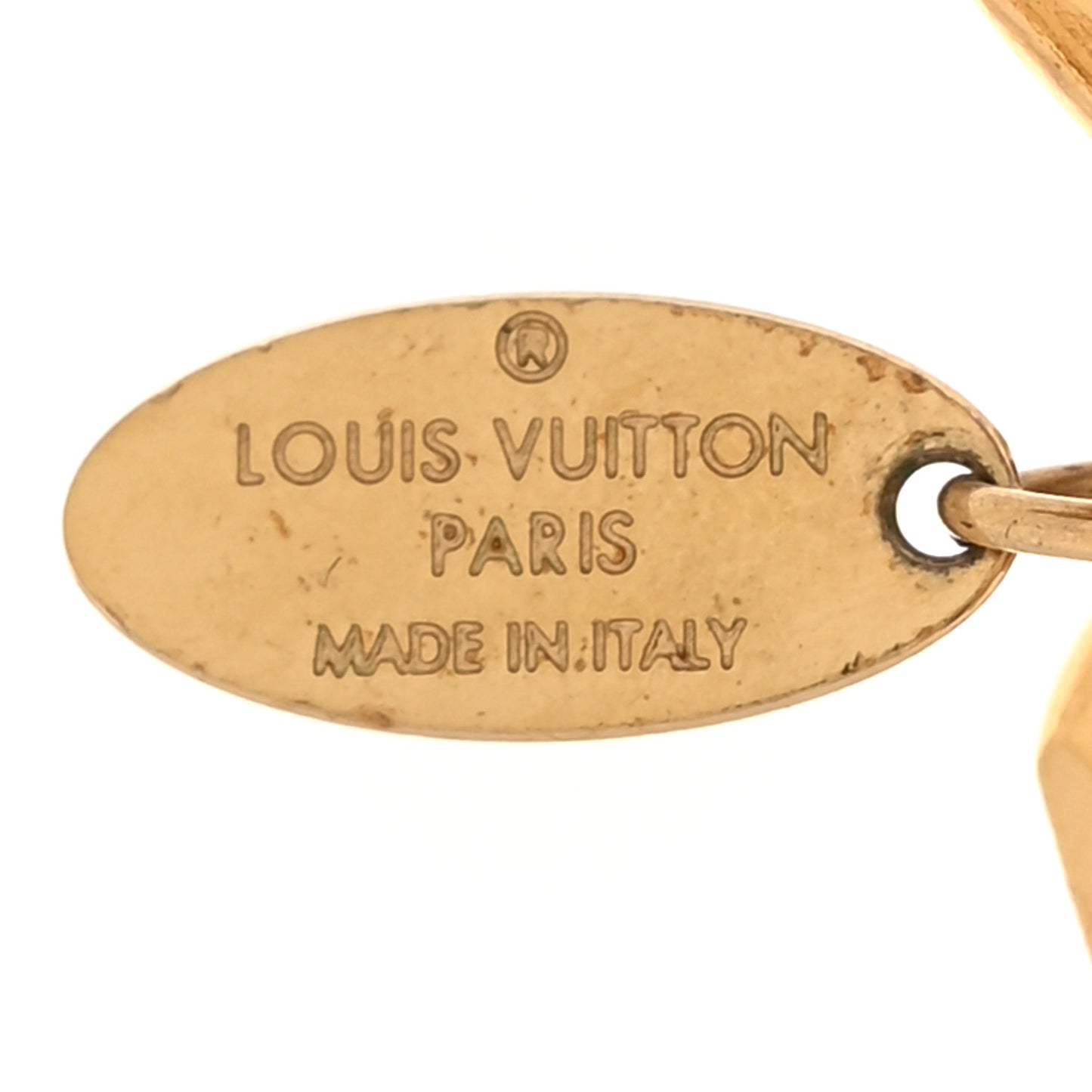 Monogram Hide and Seek Necklace Gold Black