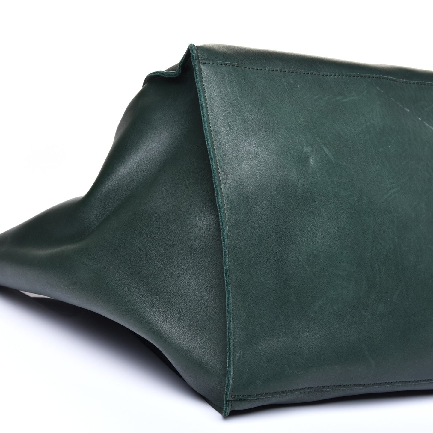 Smooth Calfskin Medium Big Bag Dark Green