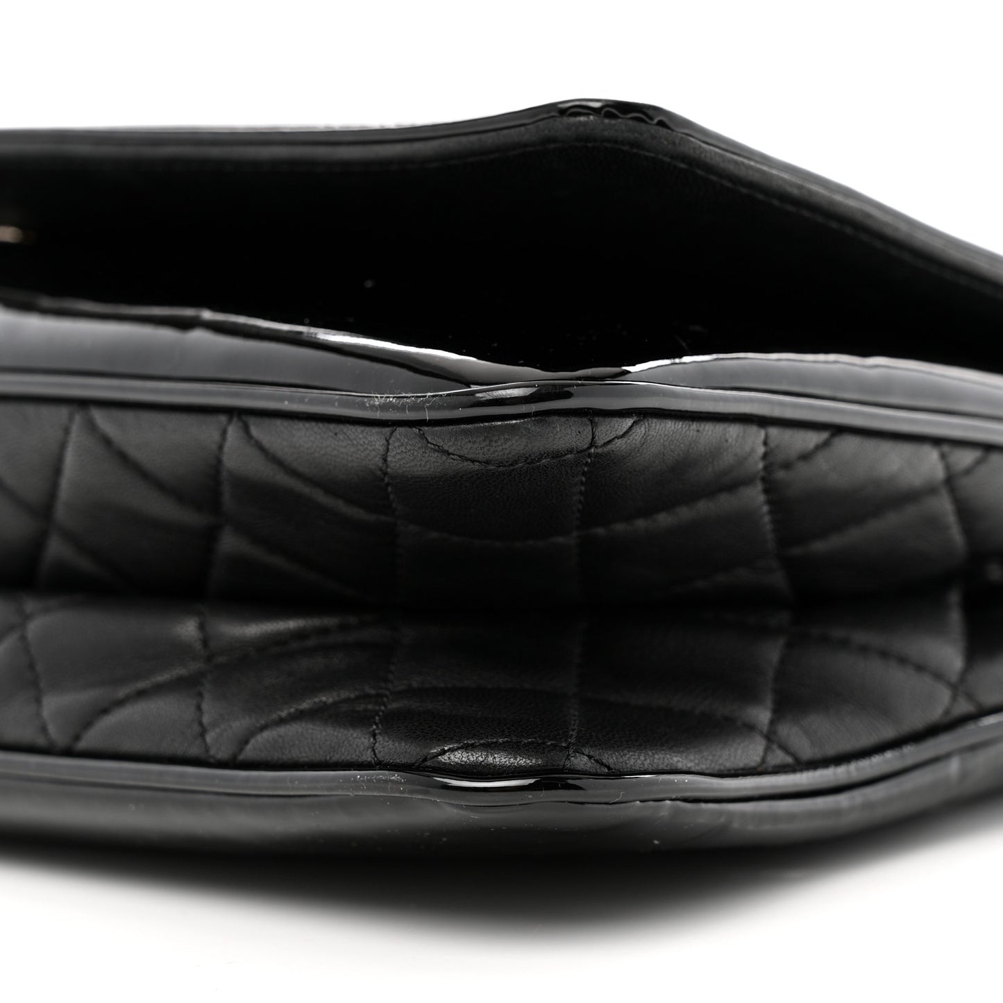 Vinyl Small Lipstick Flap Bag Black