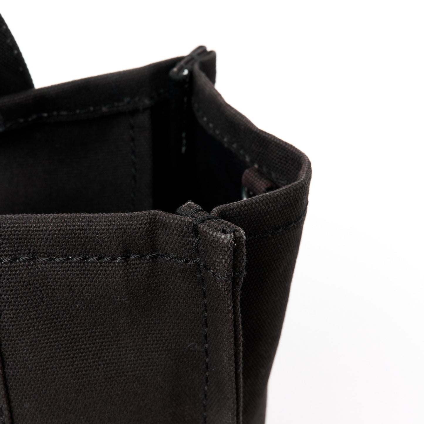 Cotton Canvas Small The Traveler Tote Bag Black
