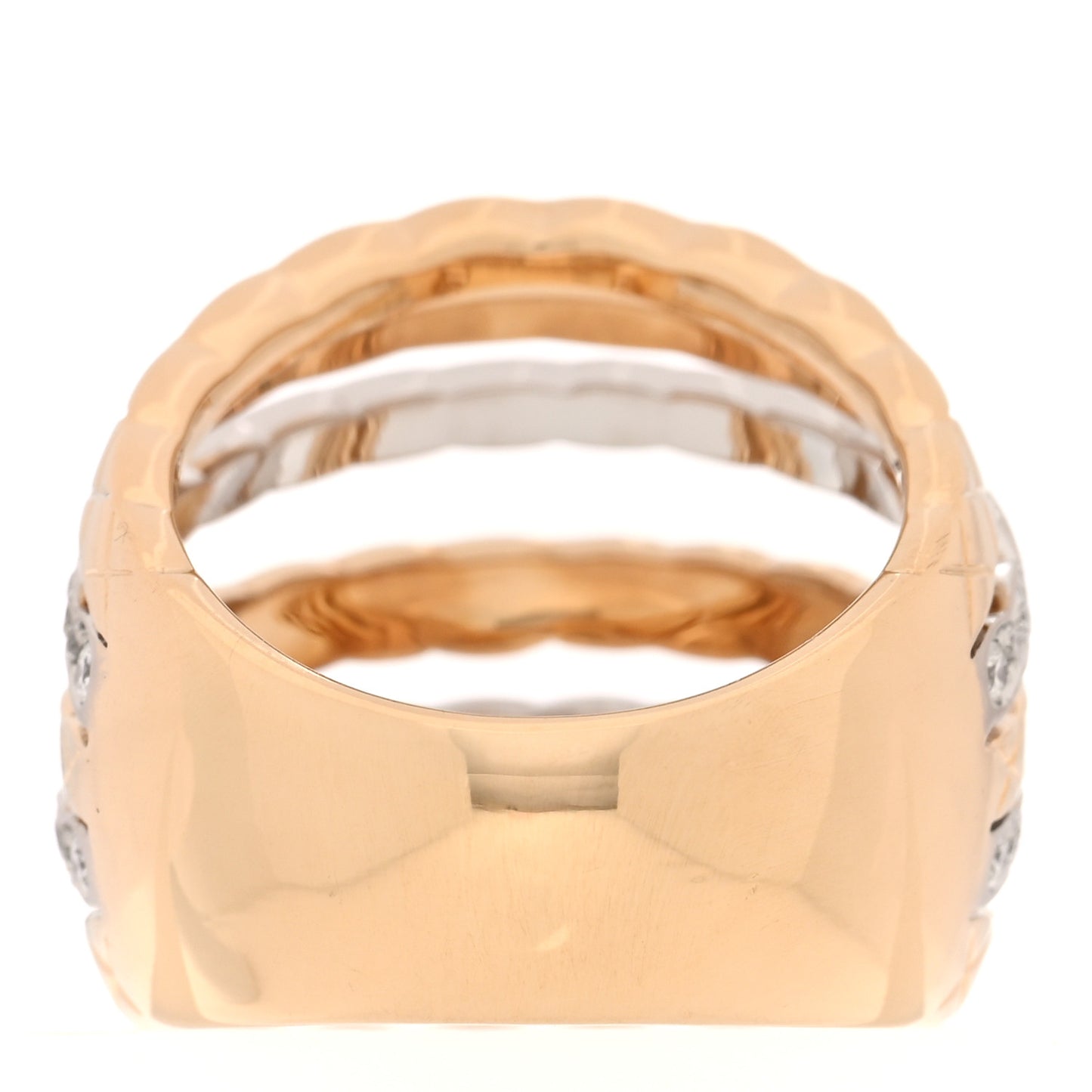 18K Yellow White Gold Diamond Coco Crush Ring 53 6.5