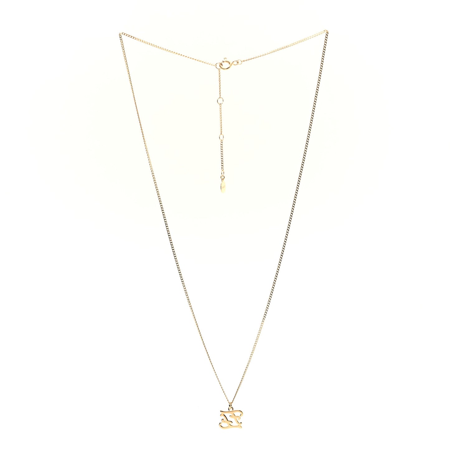 Metal Karligraphy Necklace Gold