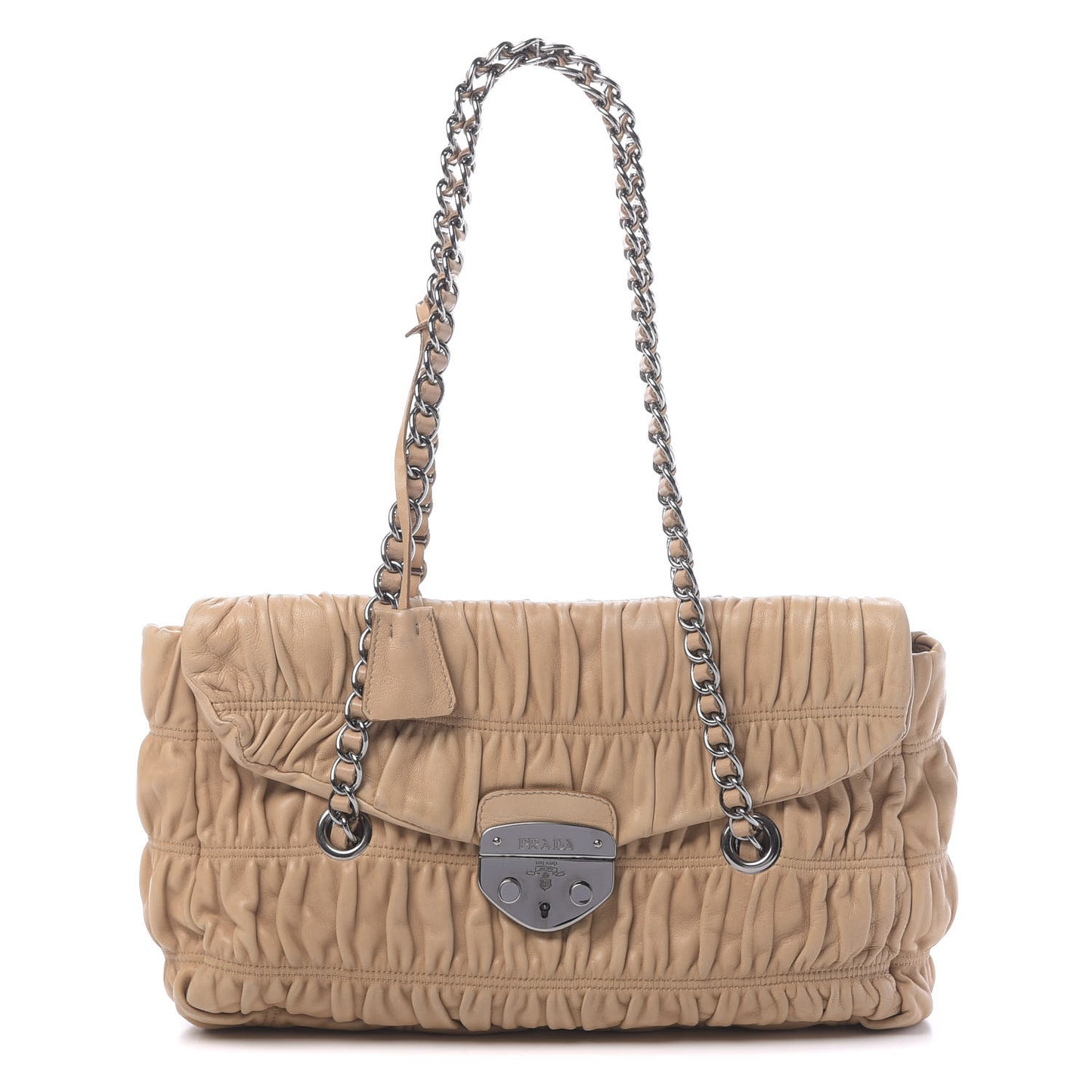 Nappa Gaufre Shopping Pattina Zip Tote Cuoio