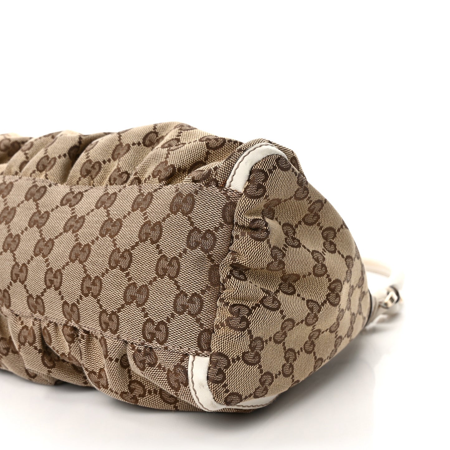Monogram Medium D Gold Ring Hobo White