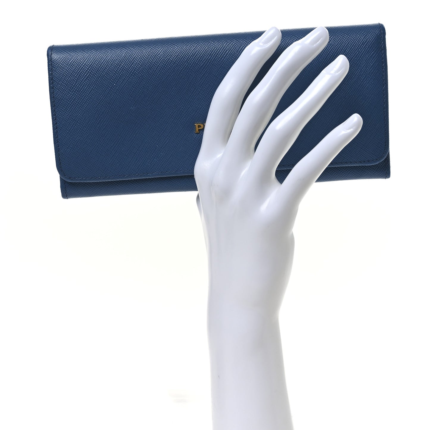 Saffiano Metal Continental Flap Wallet Bleuette