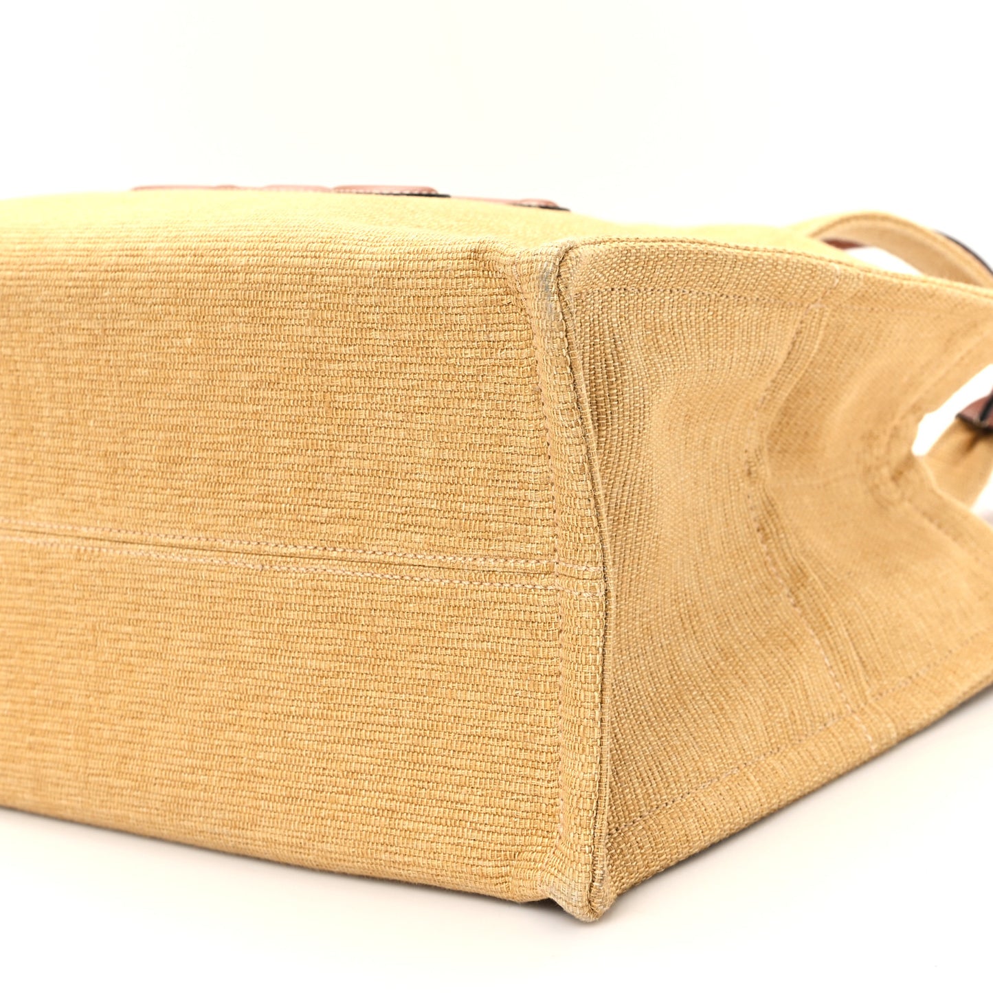 Canvas Calfskin Triomphe Large Cabas Thais Natural Tan