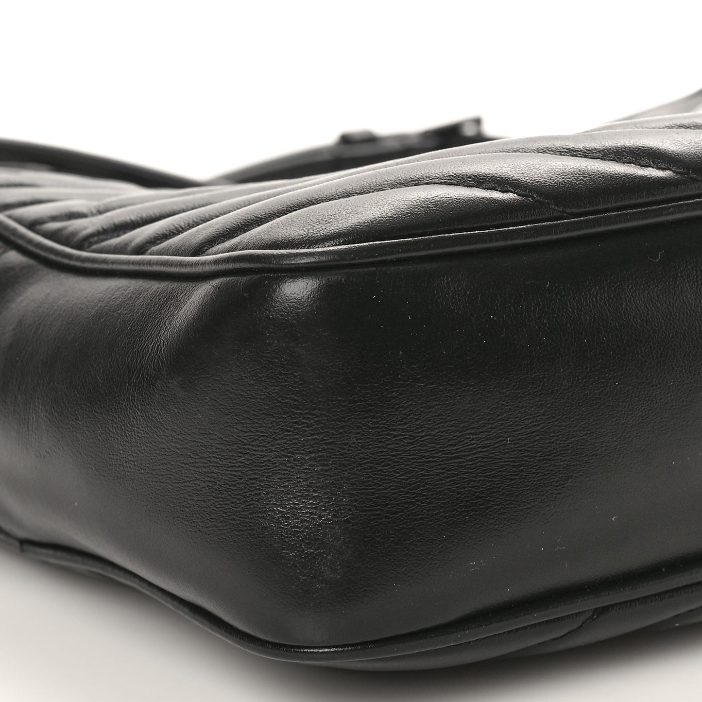 Calfskin Matelasse Monogram Monochrome Lou Camera Bag Black