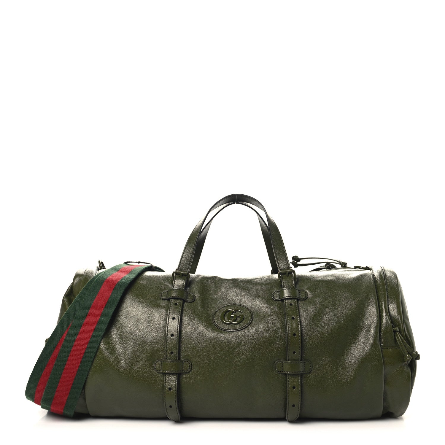 men's / unisex gucci travel bag Gucci Piuma Lux Energy Monochrome Double G Duffle Bag Military Wood 1750928 – FASHIONPHILE
