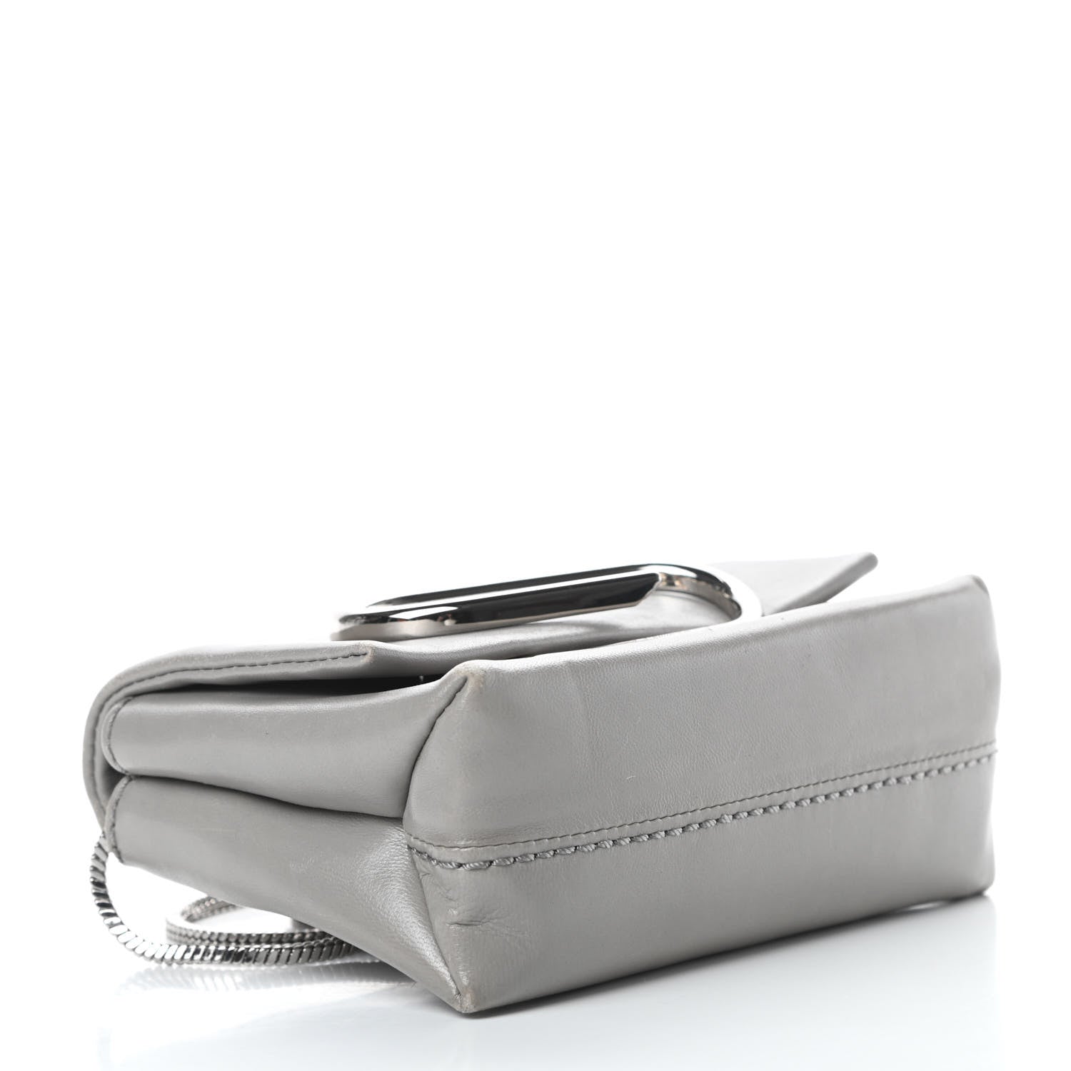 3.1 Phillip Lim Calfskin Alix Soft Flap Clutch Grey 4 of 18