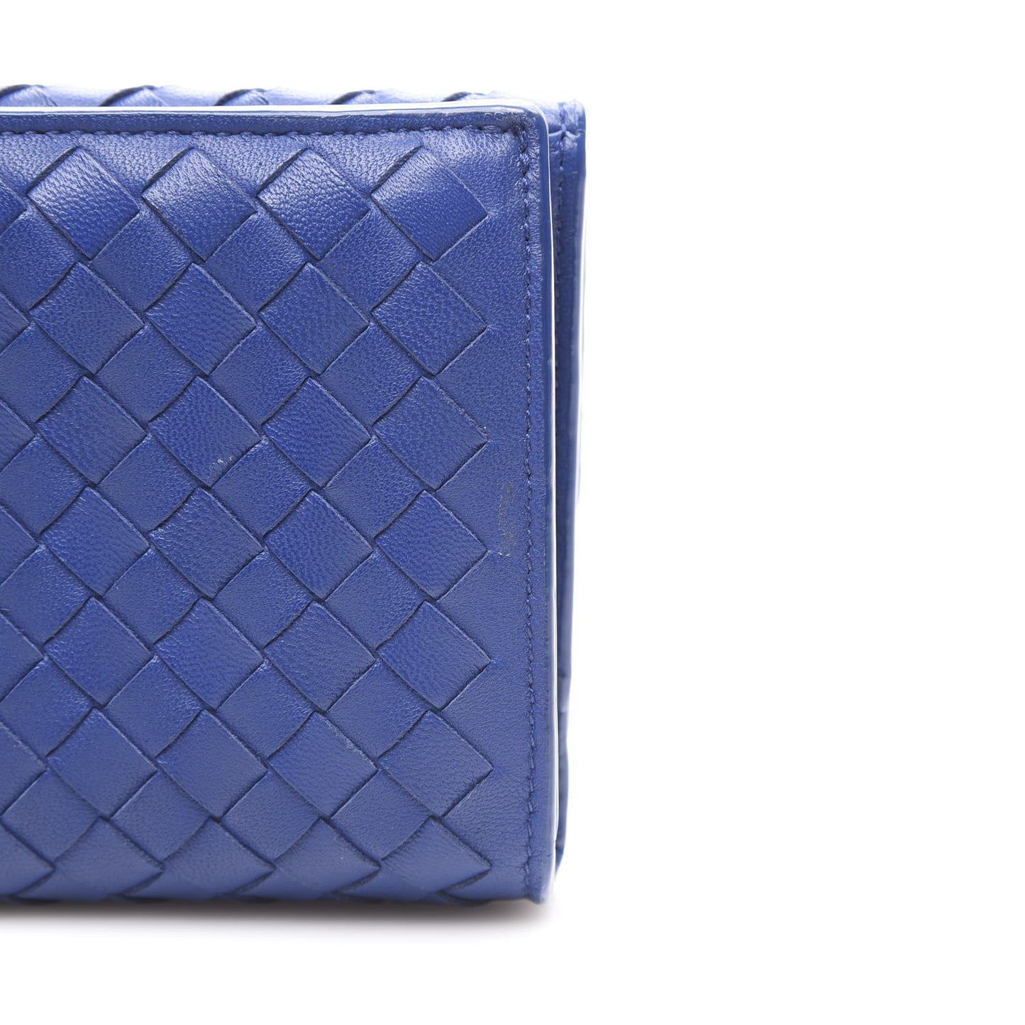 Nappa Intrecciato Continental Wallet Blue