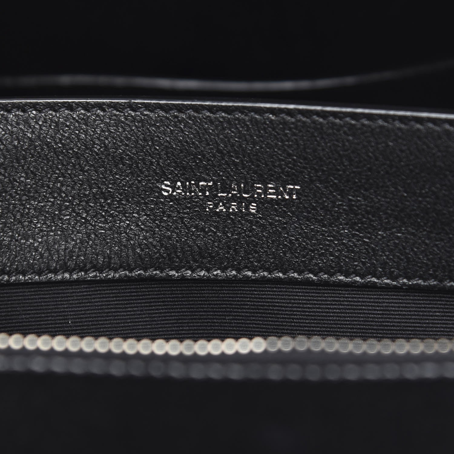 Saint Laurent Raffia Shiny Calfskin Large Uptown Tote Black 6 of 9