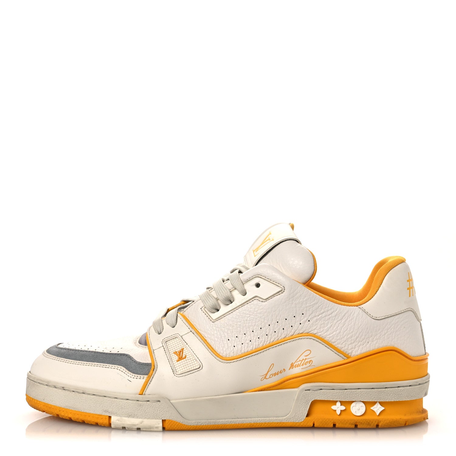 Louis Vuitton Calfskin LV Trainer Sneakers 11 Yellow 1857654