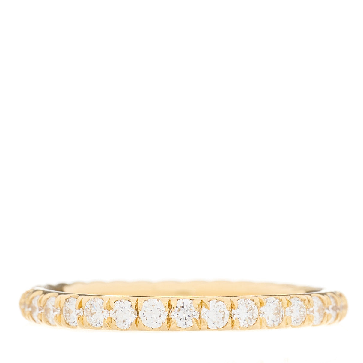 18K Yellow Gold Diamond 2mm Cable Collectibles Stack Ring 52 6
