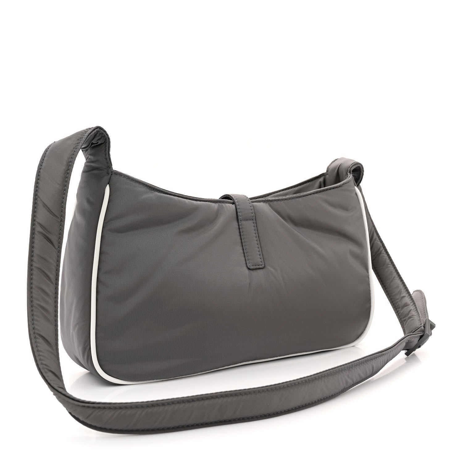 Saint Laurent Econyl Nylon Le 5 A 7 Hobo Grey 3 of 12