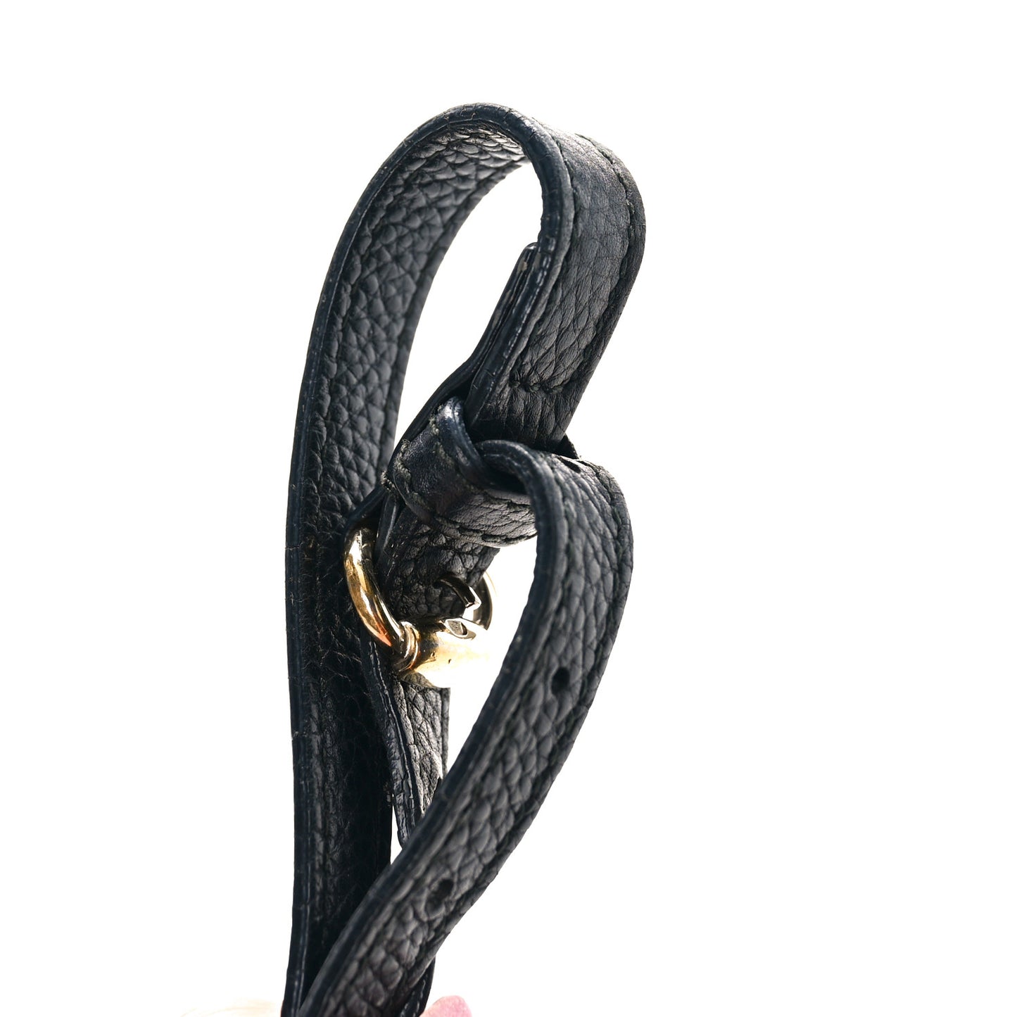 Pebbled Calfskin Small Soho Disco Bag Black