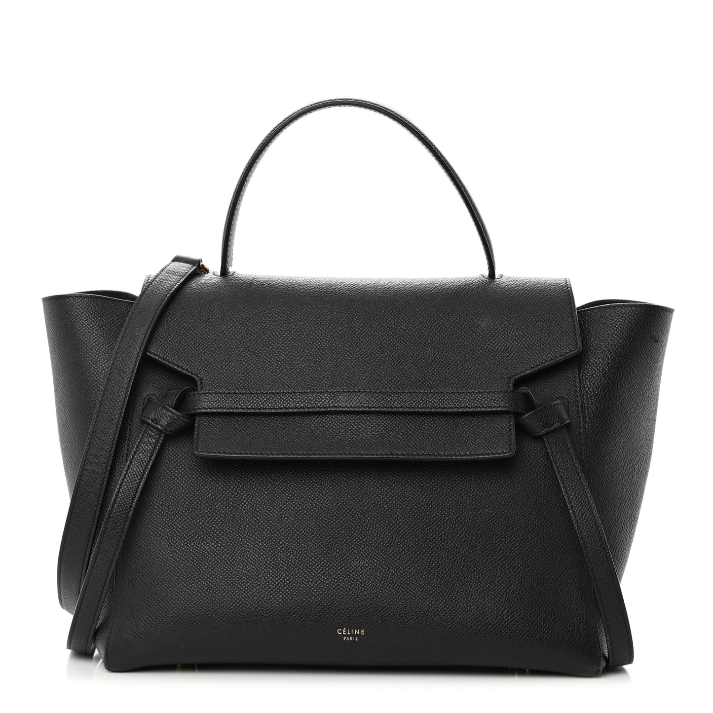 Grained Calfskin Mini Belt Bag Black