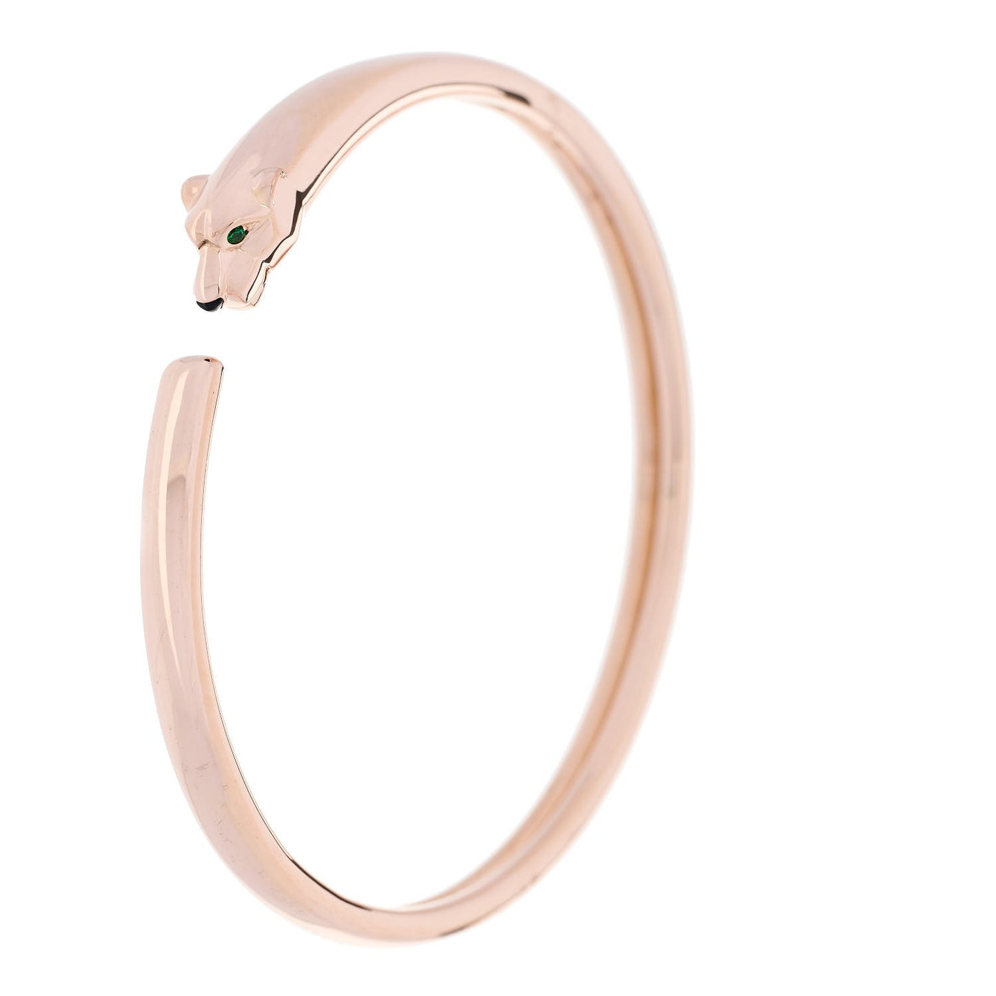 18K Pink Gold Tsavorite Black Onyx Panthere De Cartier Bracelet 16