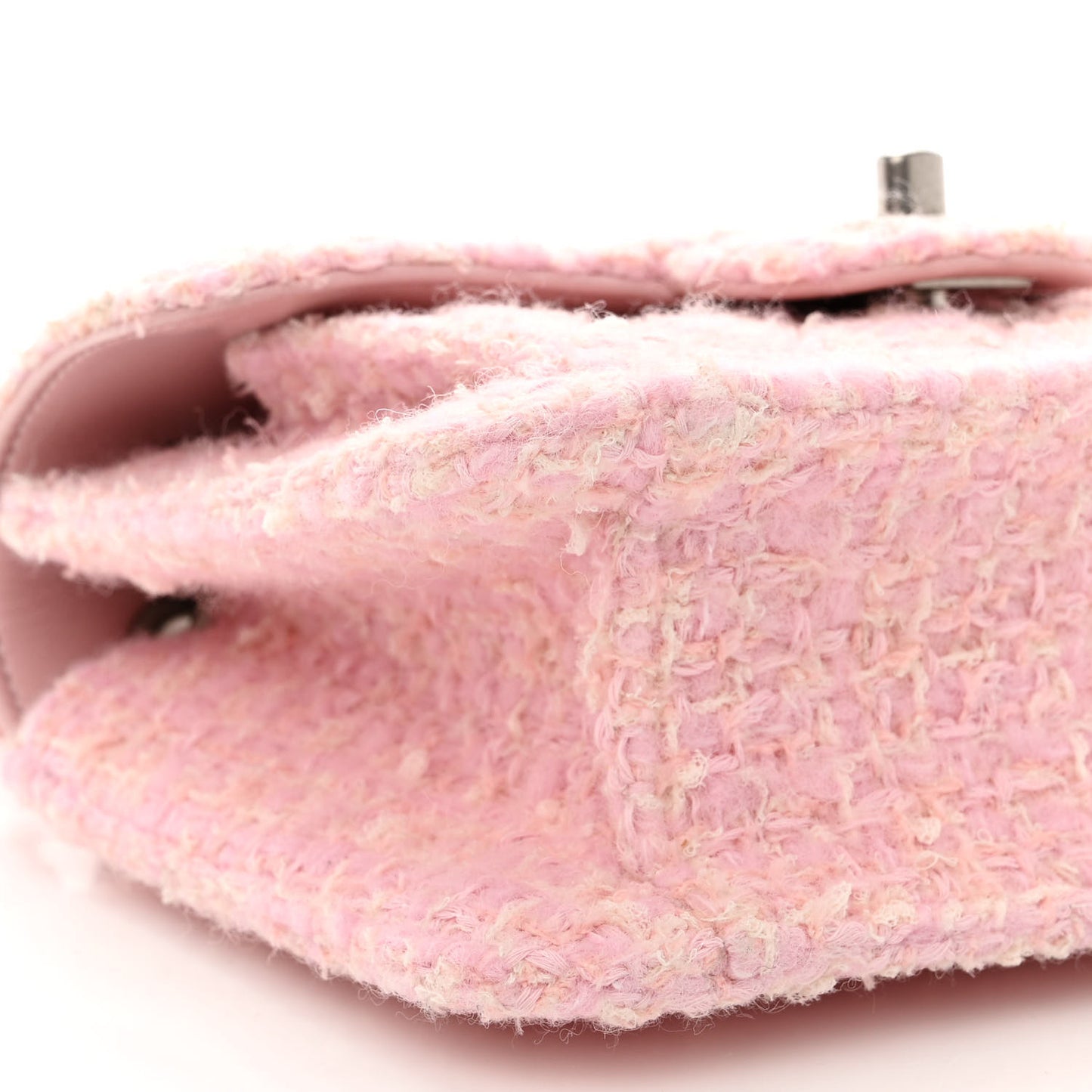Tweed Quilted Double You Mini Flap Pink