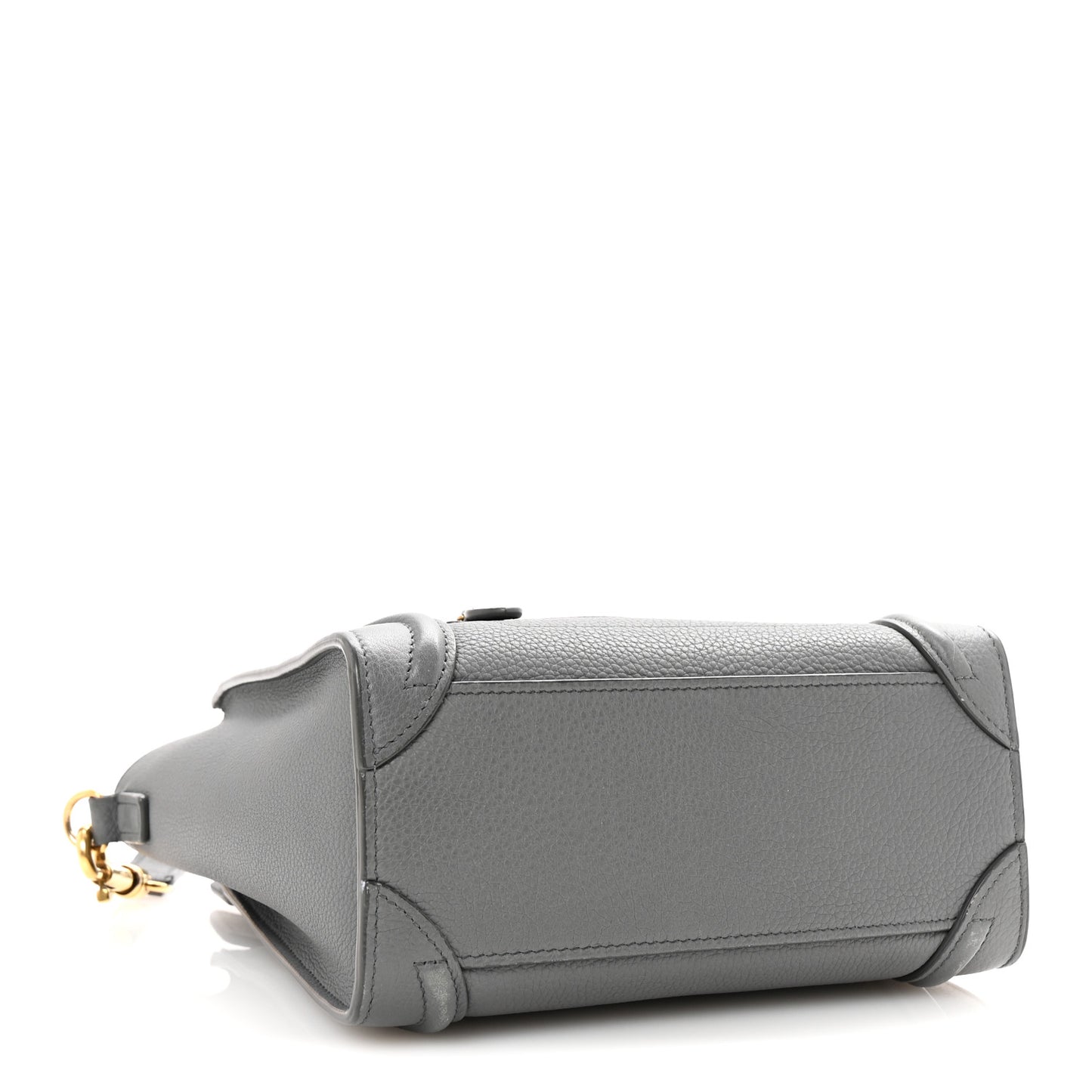 Baby Drummed Calfskin Nano Luggage Kohl