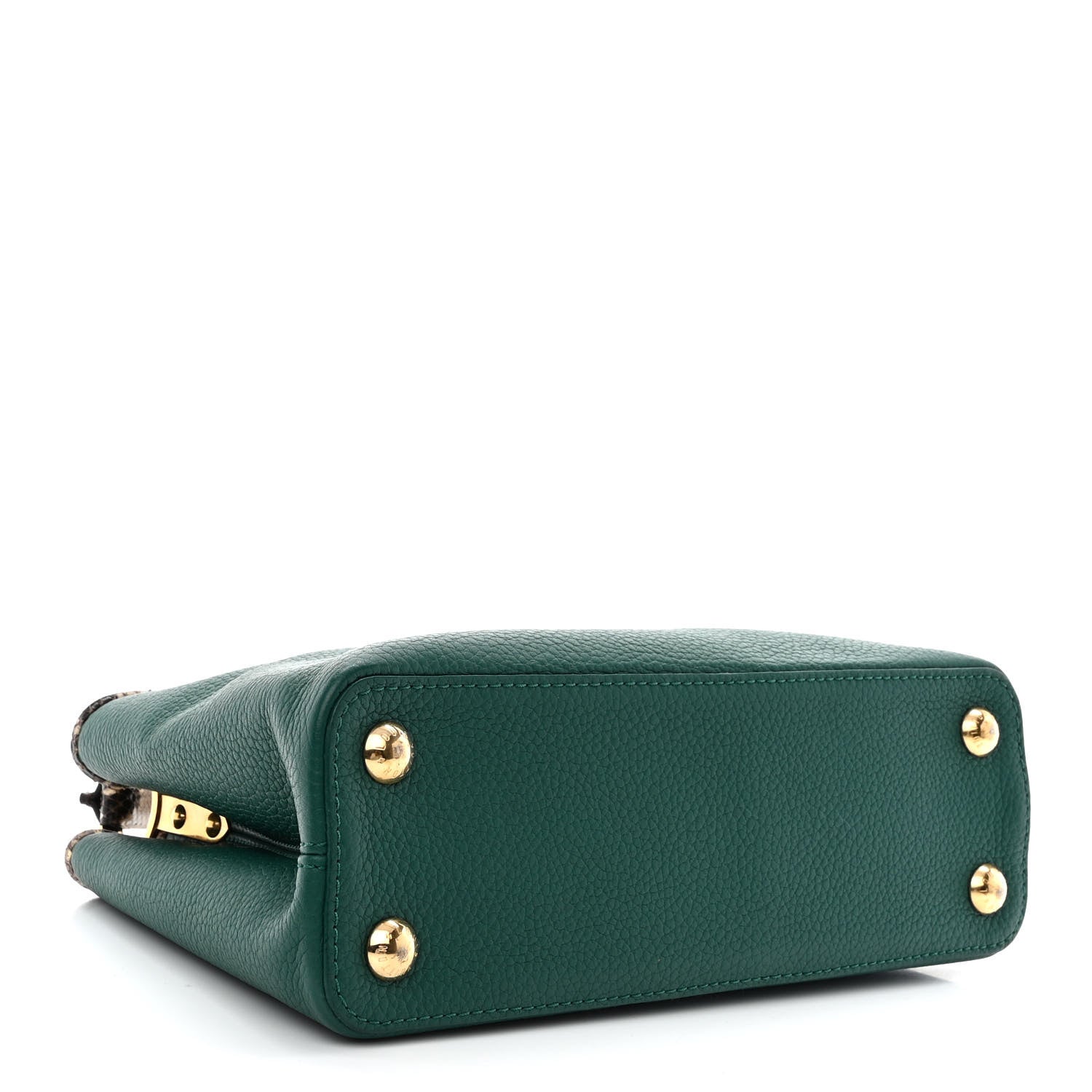 Louis Vuitton Taurillon Snakeskin Capucines BB Emerald 4 of 10