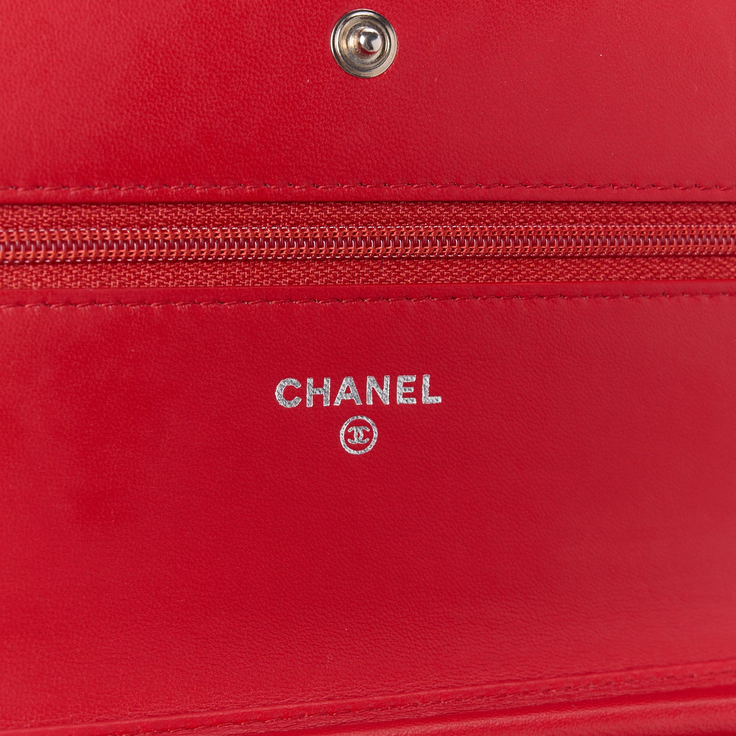 Lambskin Quilted Boy Wallet On Chain WOC Red