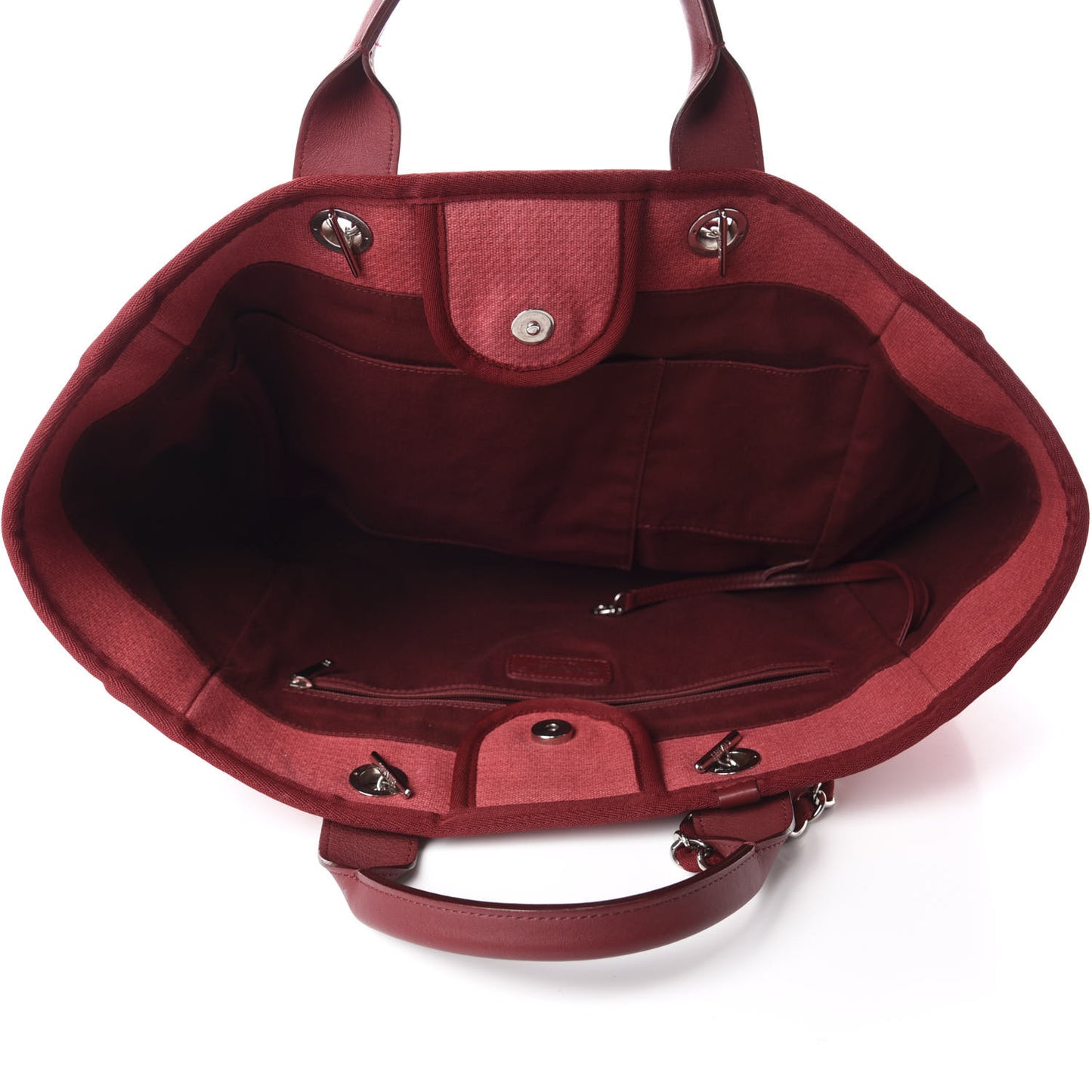 Canvas Medium Deauville Tote Red